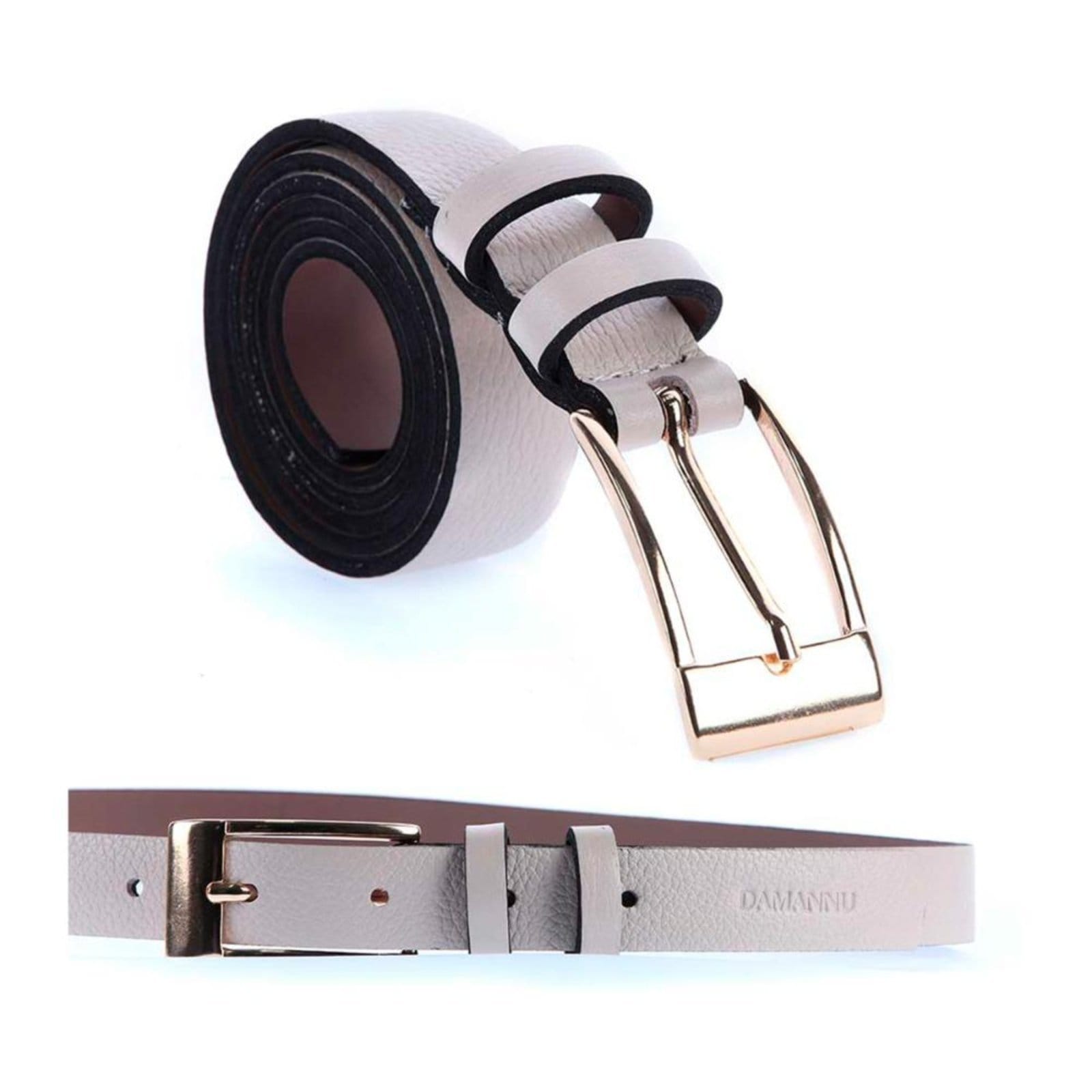 Vista principal Luana - Cinto Femino Couro Legítimo Off White Off-white Damannu Shoes off-white white