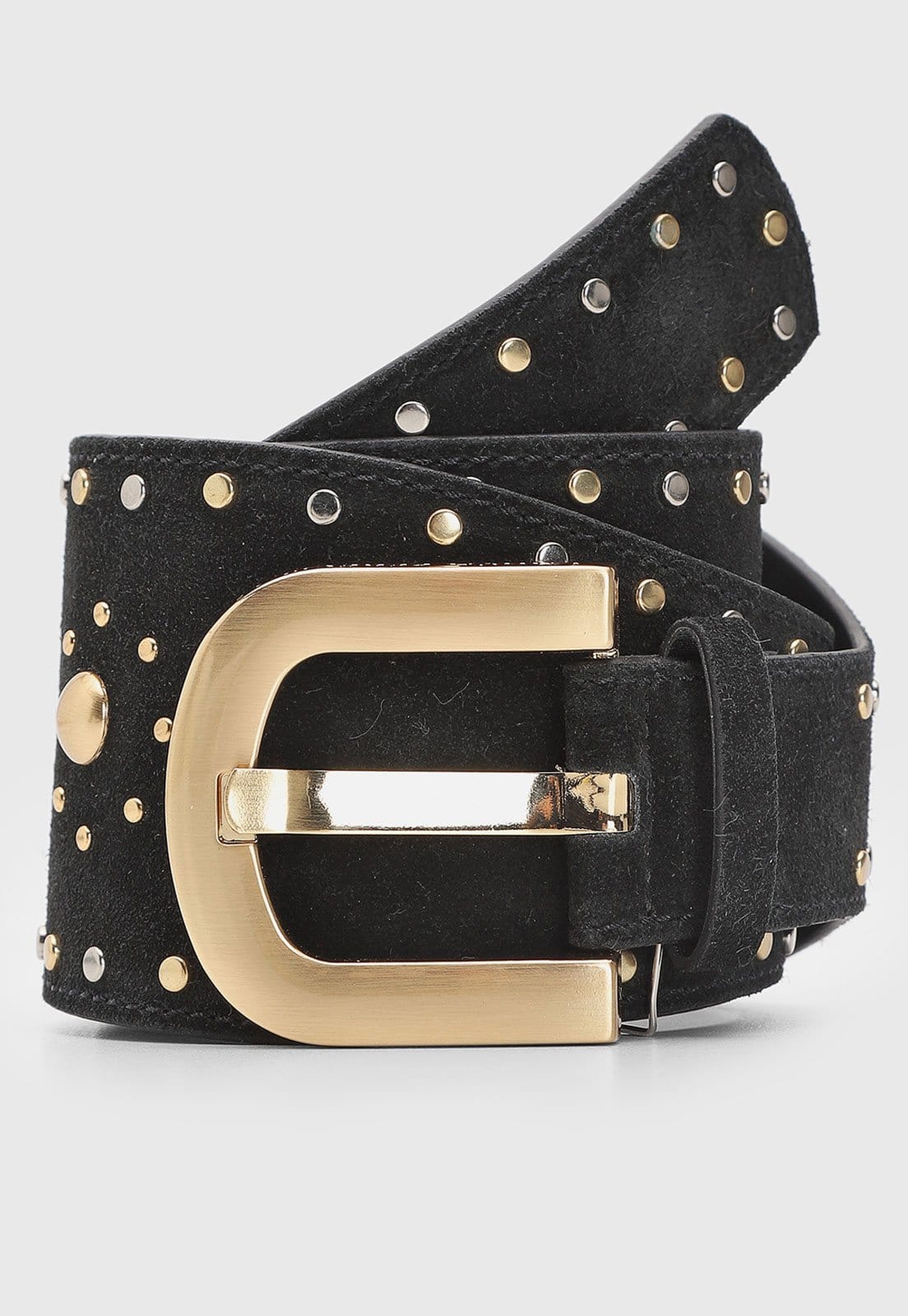 Cinto Feminino Lança Perfume Tachas Metálicas