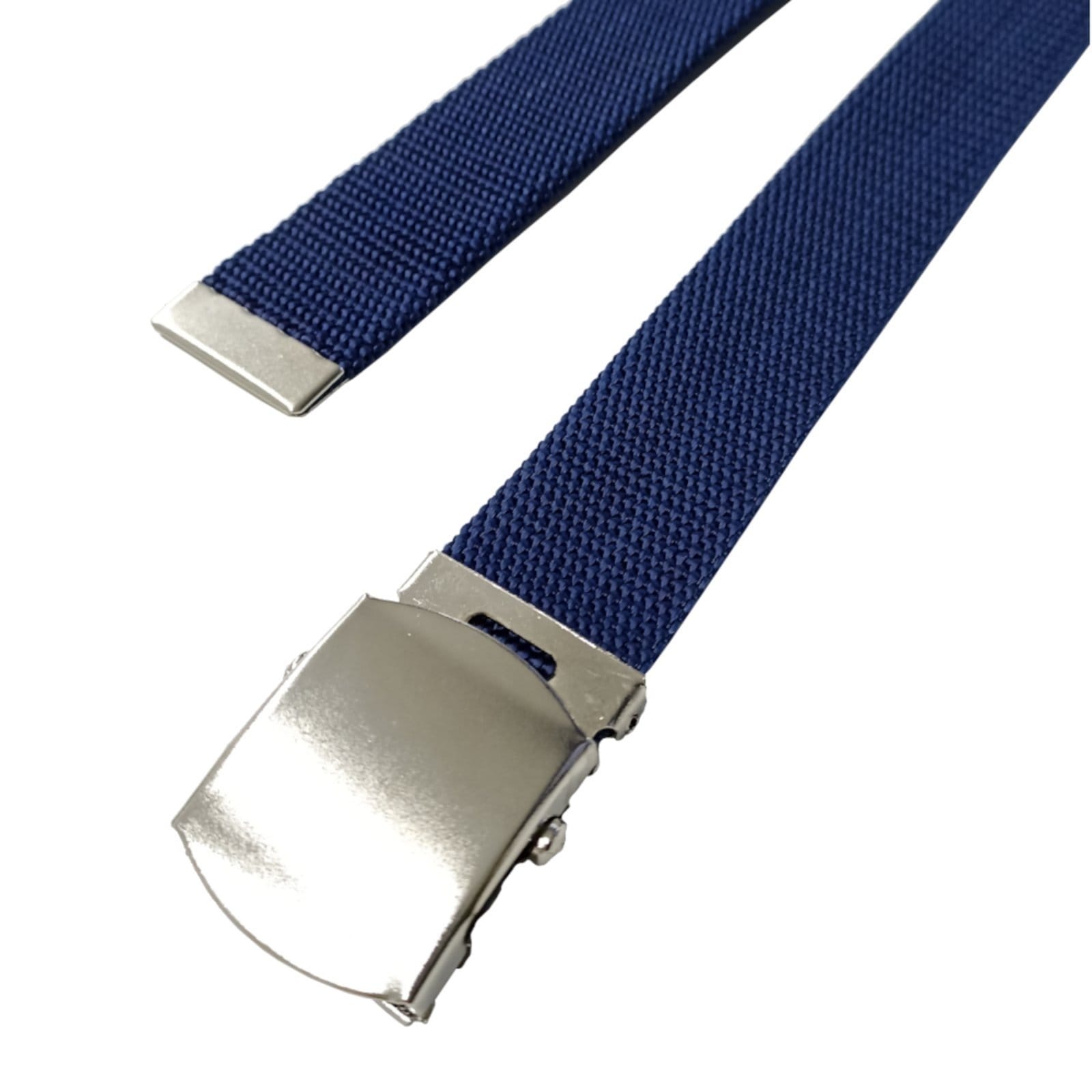 Vista 2 Kit 3 Cintos Hipica Lona com Fivela de Pressão Hipica azul marinho