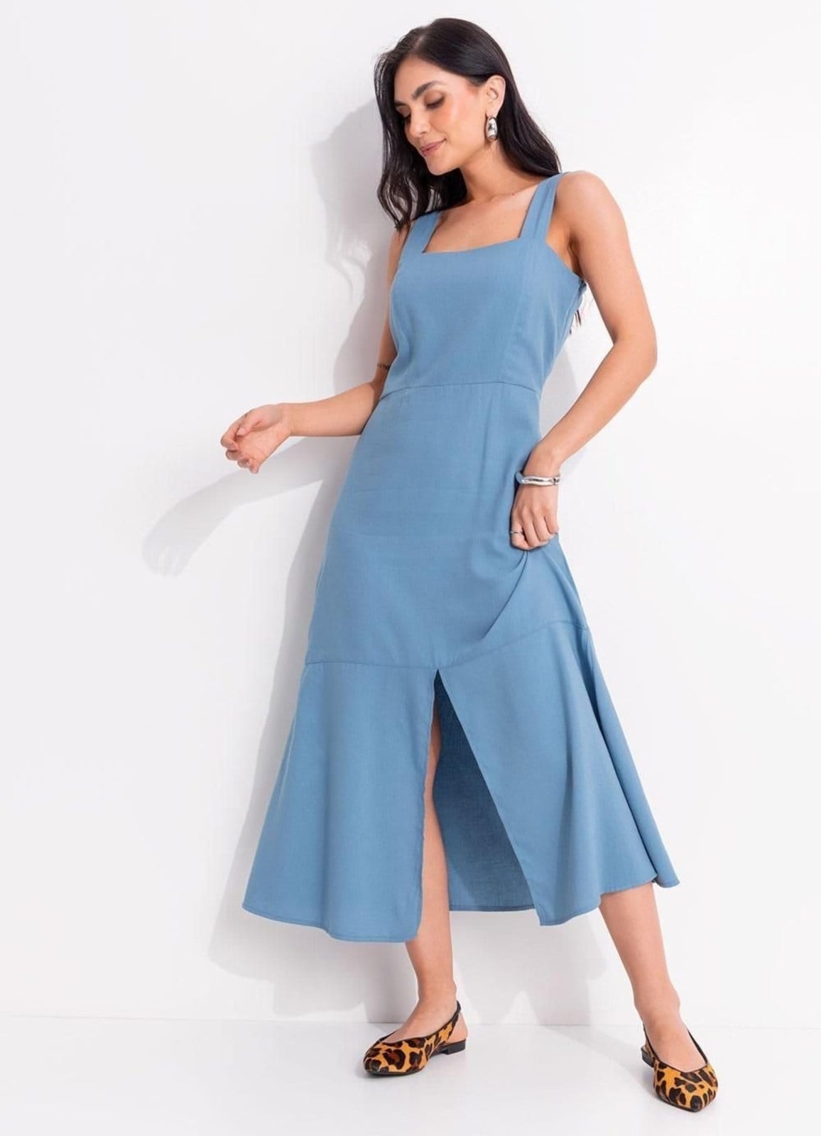 Vestido Em Linho Quintess