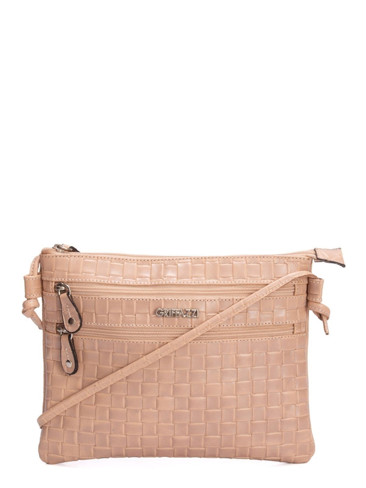Vista 2 Bolsa de Couro Transversal Griffazzi Griffazzi caramelo
