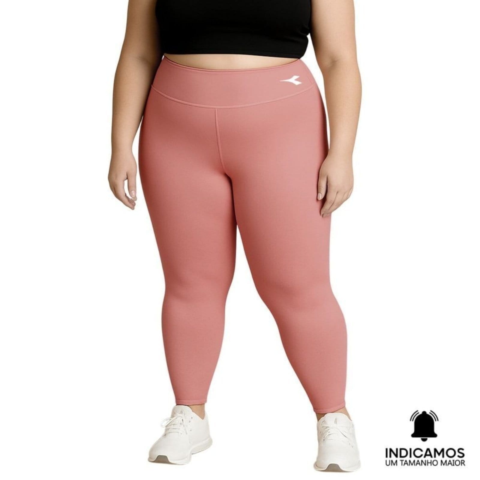 Vista principal Calça Legging Diadora Small Logo Plus Size Feminina Diadora rosa