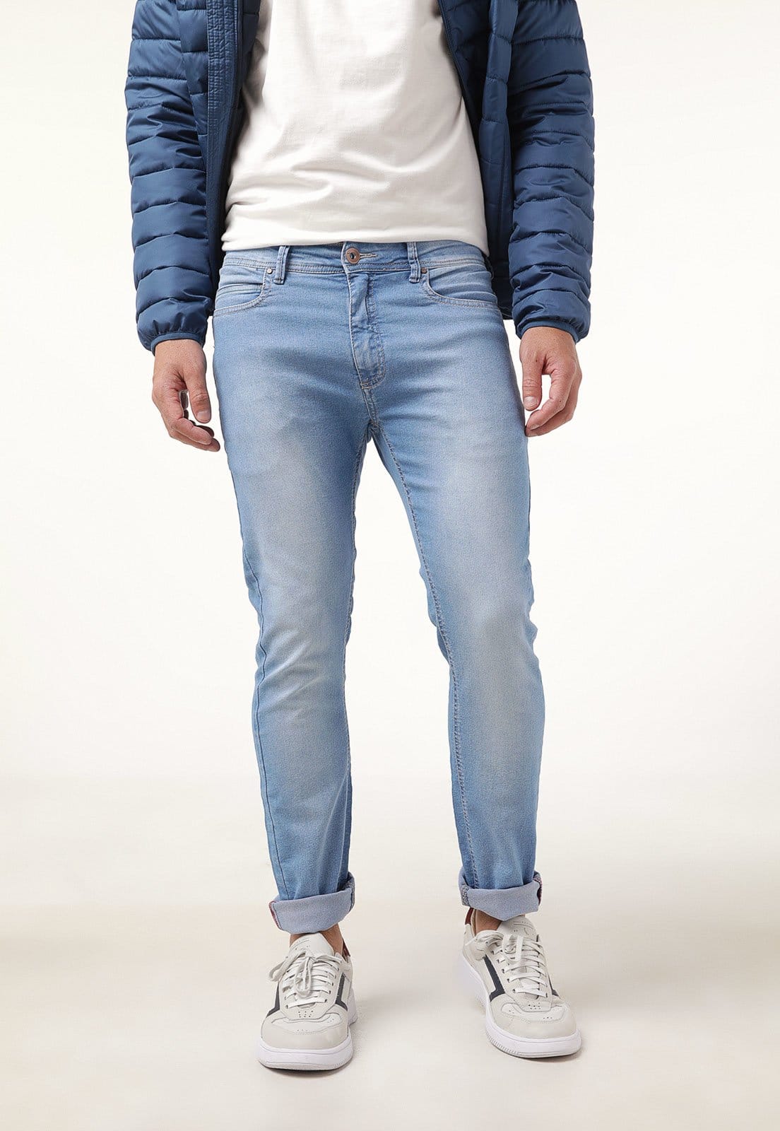 Vista 2 Calça Jeans Reserva Slim Estonada Reserva azul