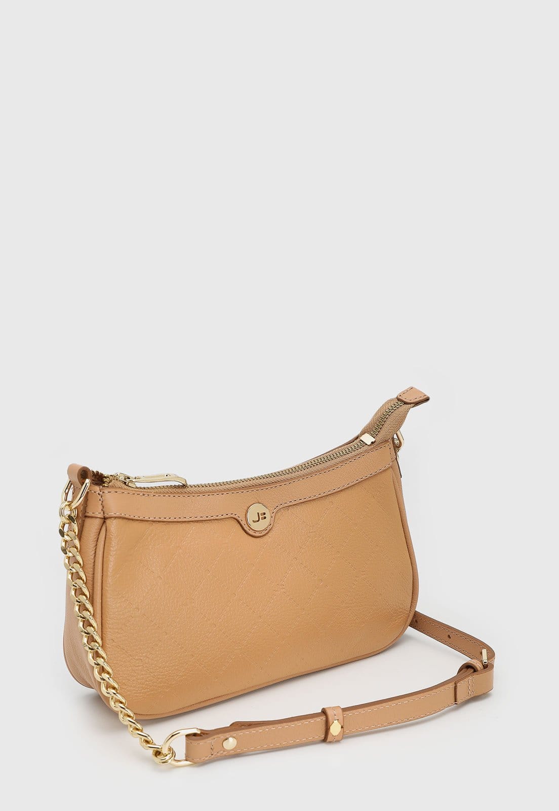 Vista 2 Bolsa Pequena Feminina Jorge Bischoff Corrente Jorge Bischoff caramelo