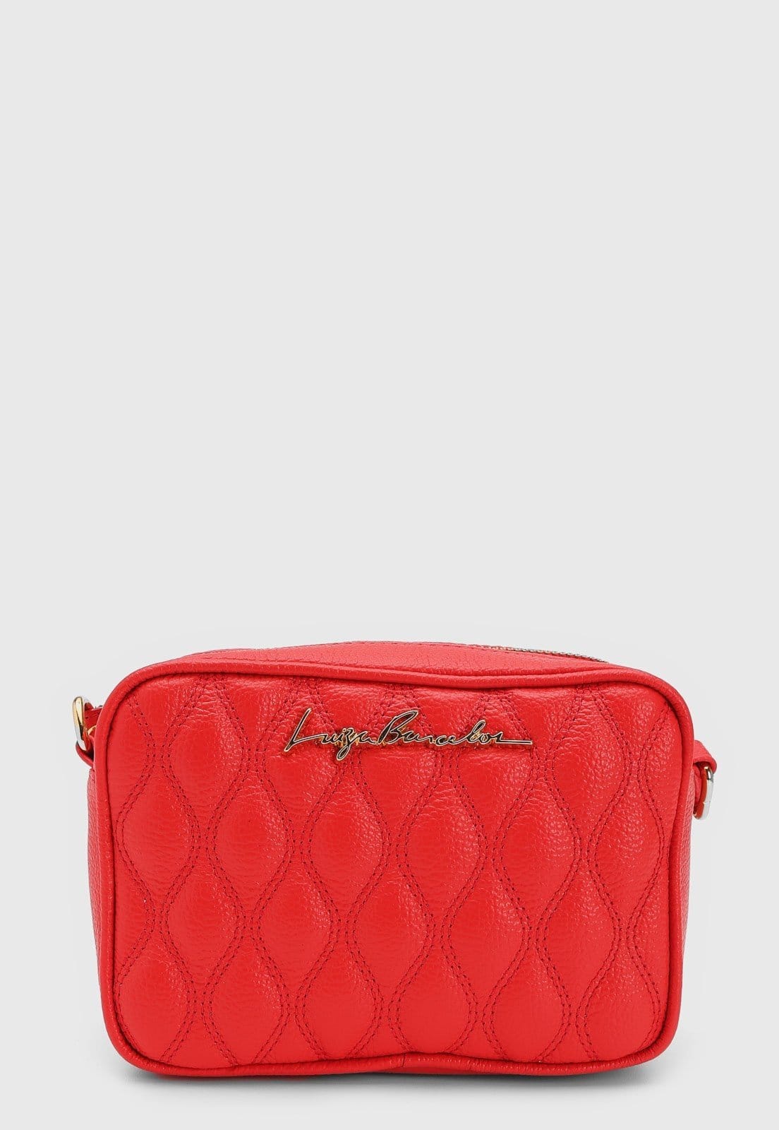 Vista 2 Bolsa Luiza Barcelos Matelassê Vermelha Luiza Barcelos vermelho