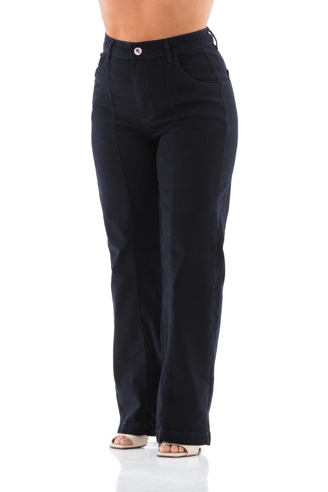 Calça Jeans Feminina Arauto Wide Comfy Blue Essence