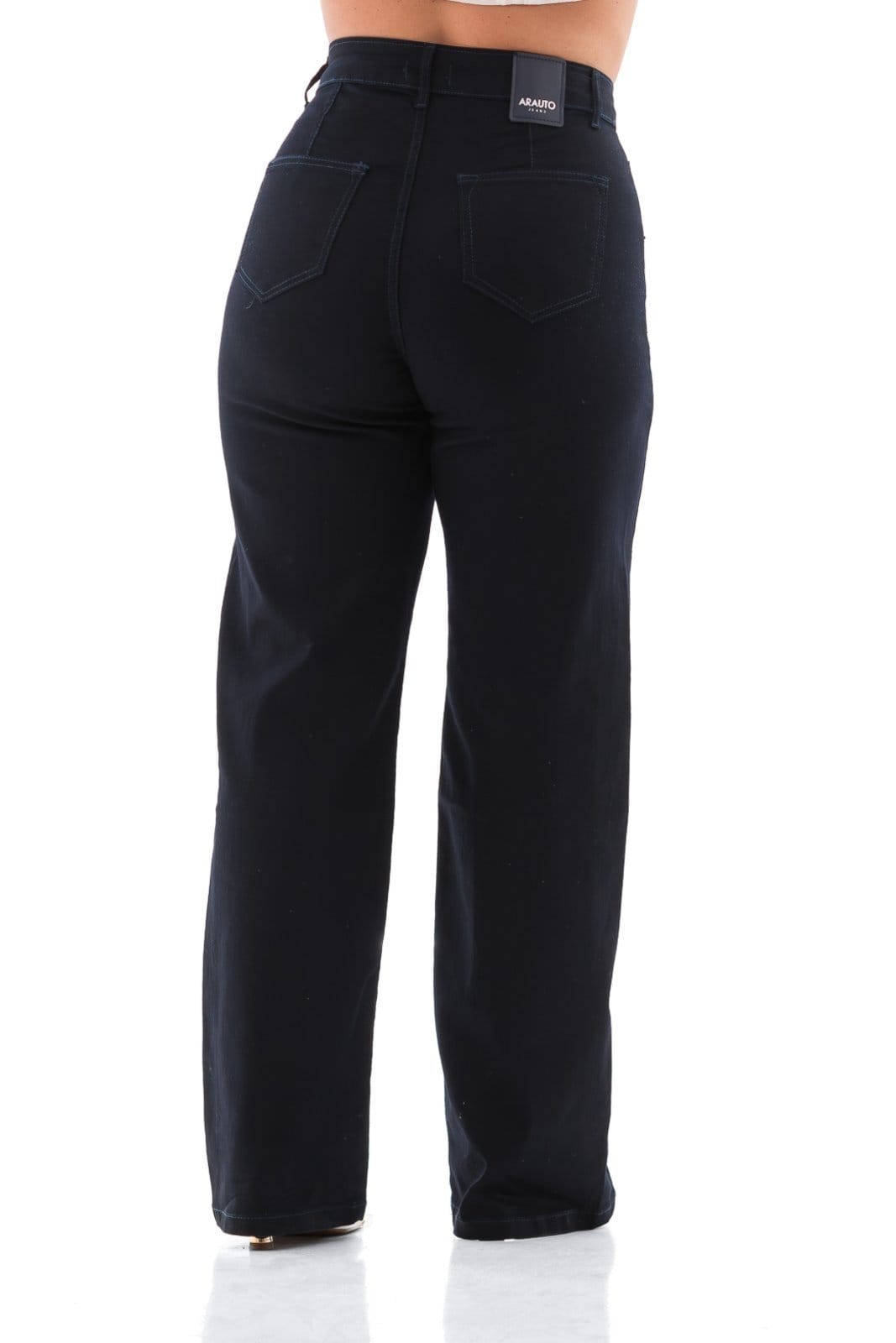 Vista 2 Calça Jeans Feminina Arauto Wide Comfy Blue Essence ARAUTO JEANS azul marinho blue
