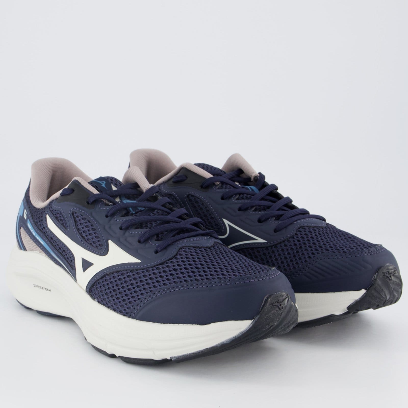 Vista 2 Tênis Mizuno Hawk 6 LS Marinho Mizuno azul marinho