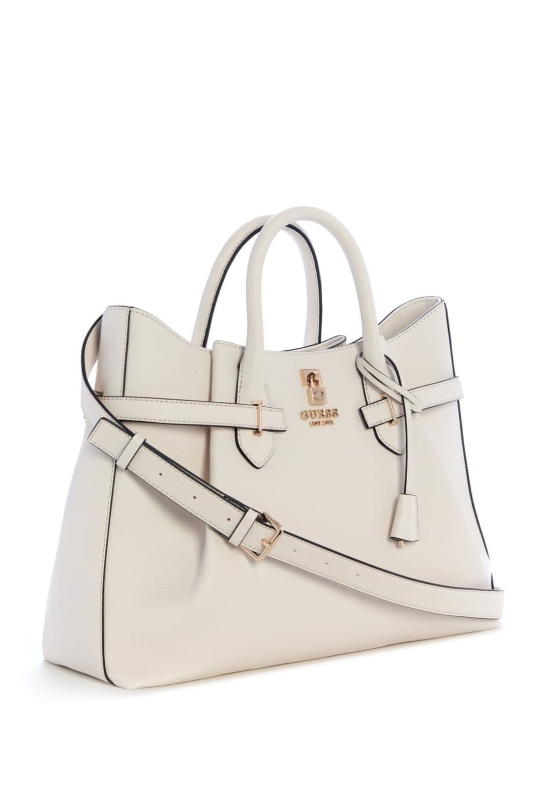 Vista 2 Bolsa Guess Yesba Girlfriend Satchel Off White Guess off-white white
