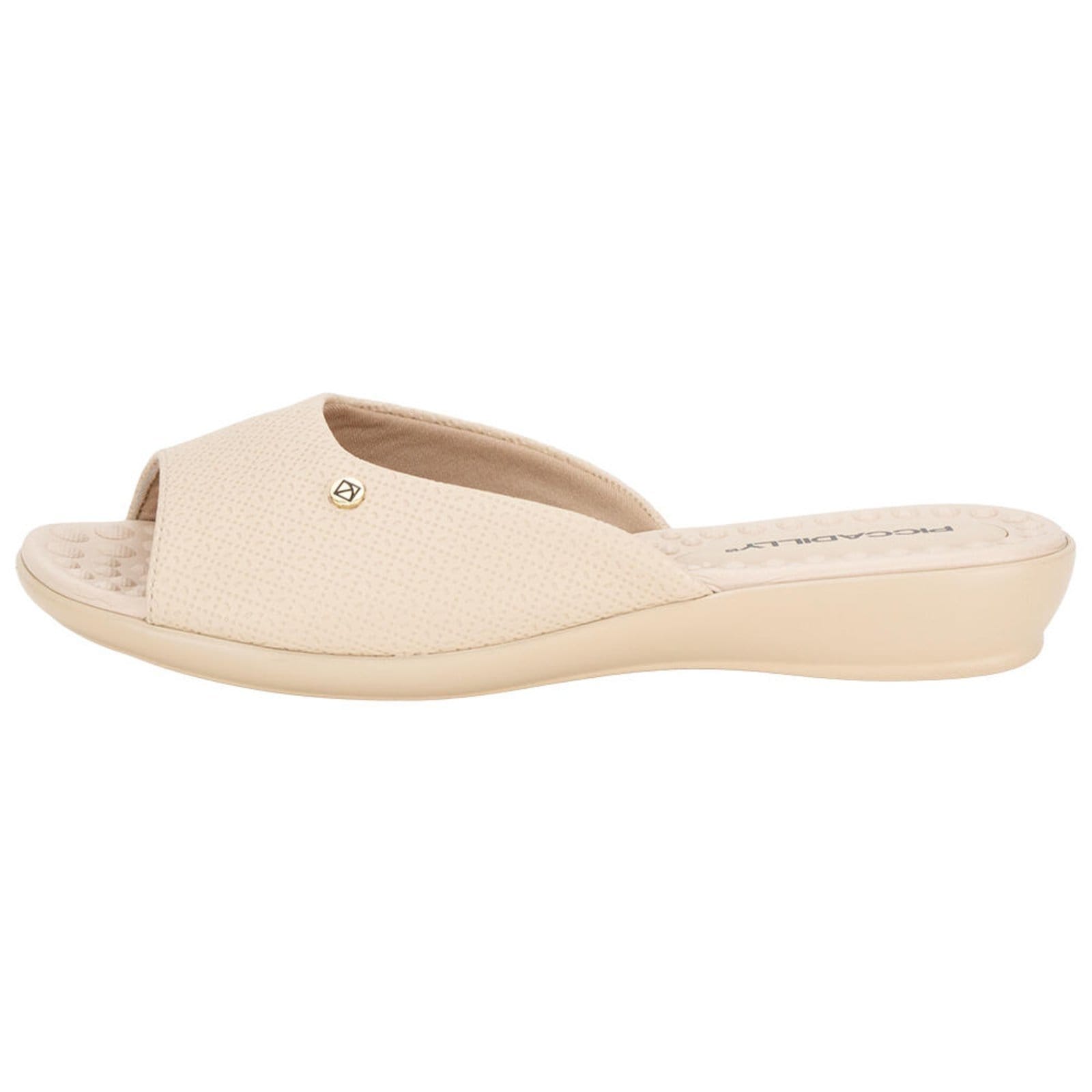 Vista 2 Tamanco Feminino Anabela Piccadilly 500352 0080352 Piccadilly bege