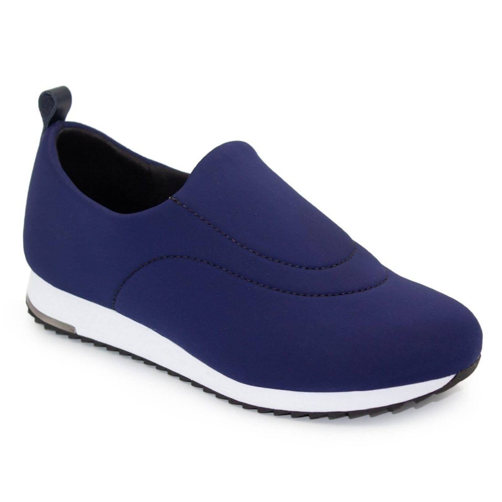 Vista 2 Tênis Usaflex Feminino Slip-On Elastano V9103 Usaflex azul marinho