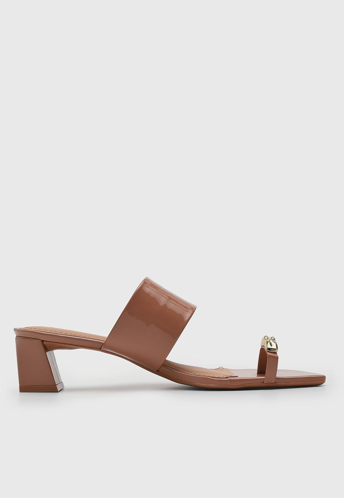 Vista 2 Sandália Feminina Santa Lolla Ponta Quadrada Santa Lolla nude