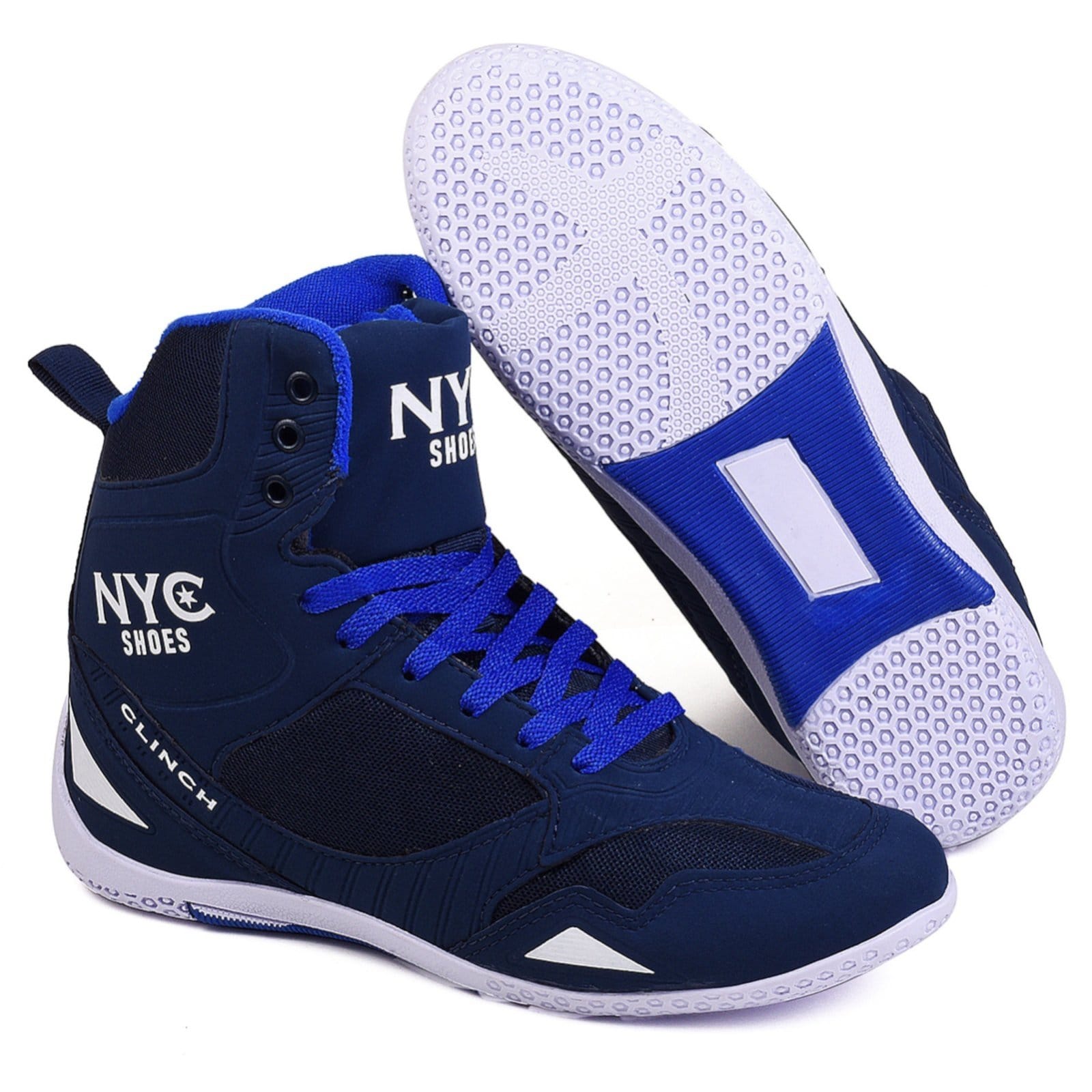 Vista 2 Tênis Bota Adulto para Academia e Treino Nyc Shoes Original Unissex Marinho NYC NEW YORK CITY SHOES azul marinho/branco