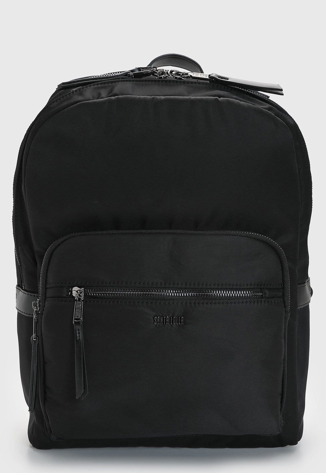 Vista principal Mochila Feminina Santa Lolla Urbana Preta Santa Lolla preto