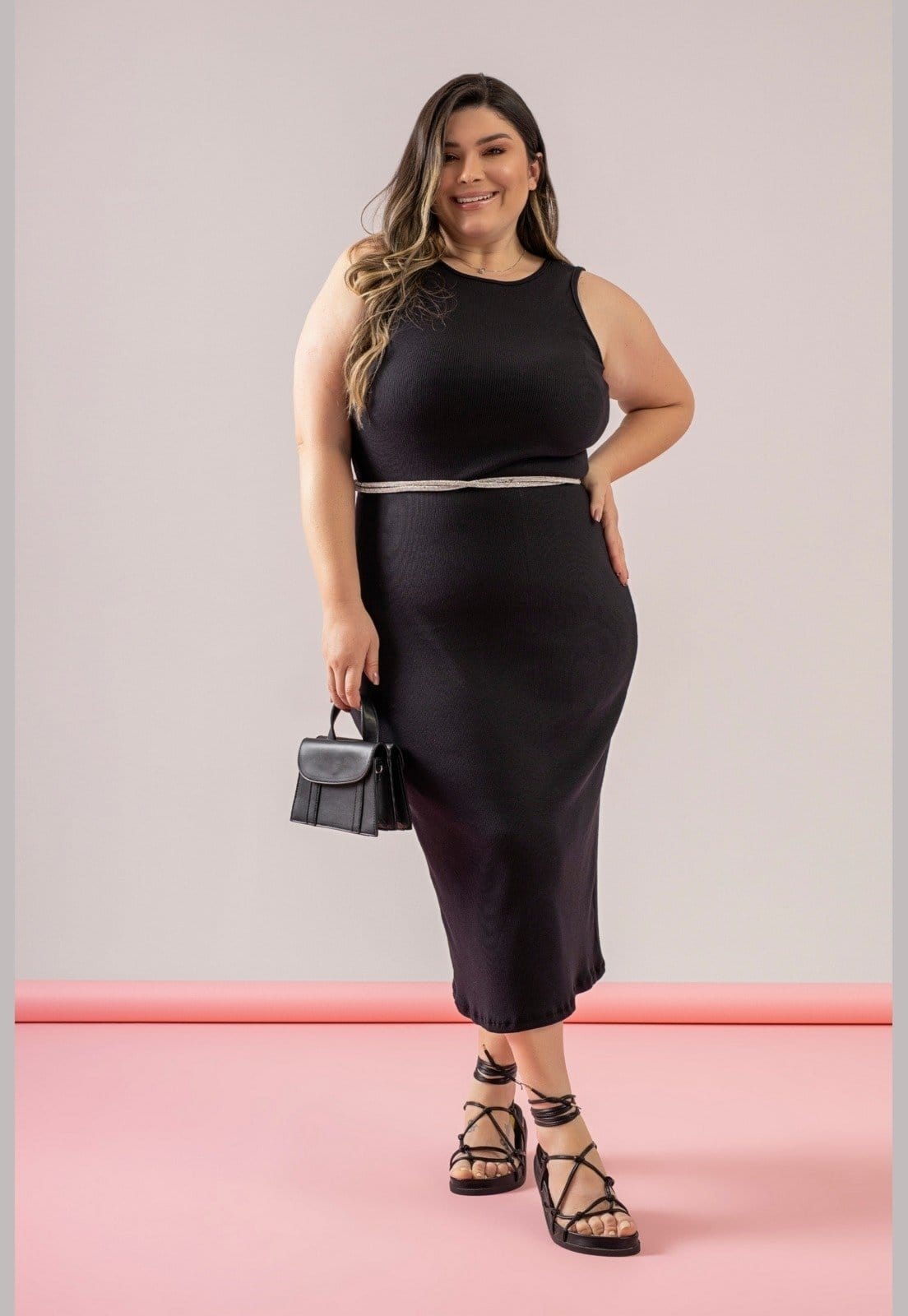 Vestido Regata Básico em Ribaninha Just Basic