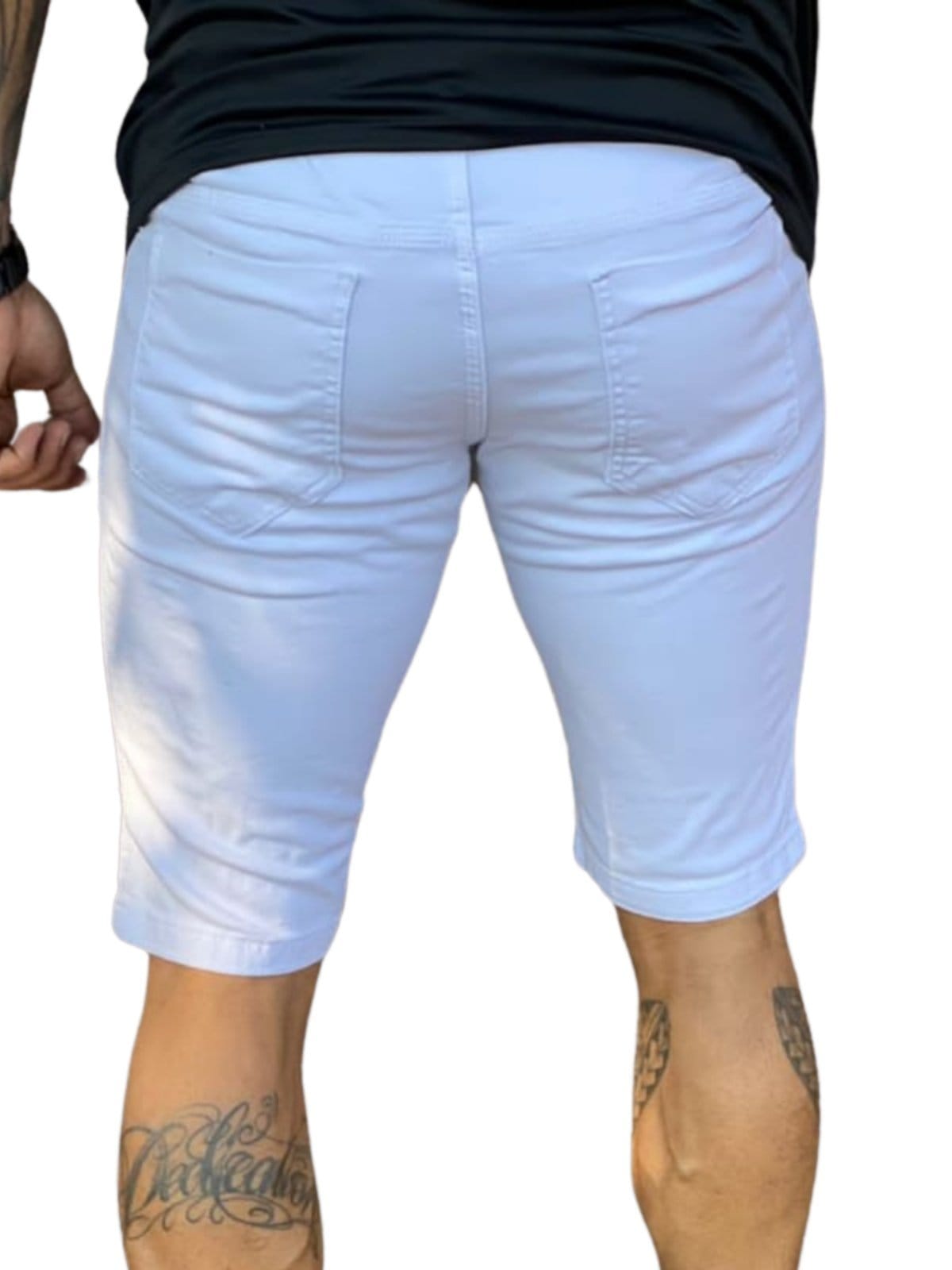 Vista 2 Short Bermuda Masculina Jeans Light Rasgado JEANS LIGHT branco