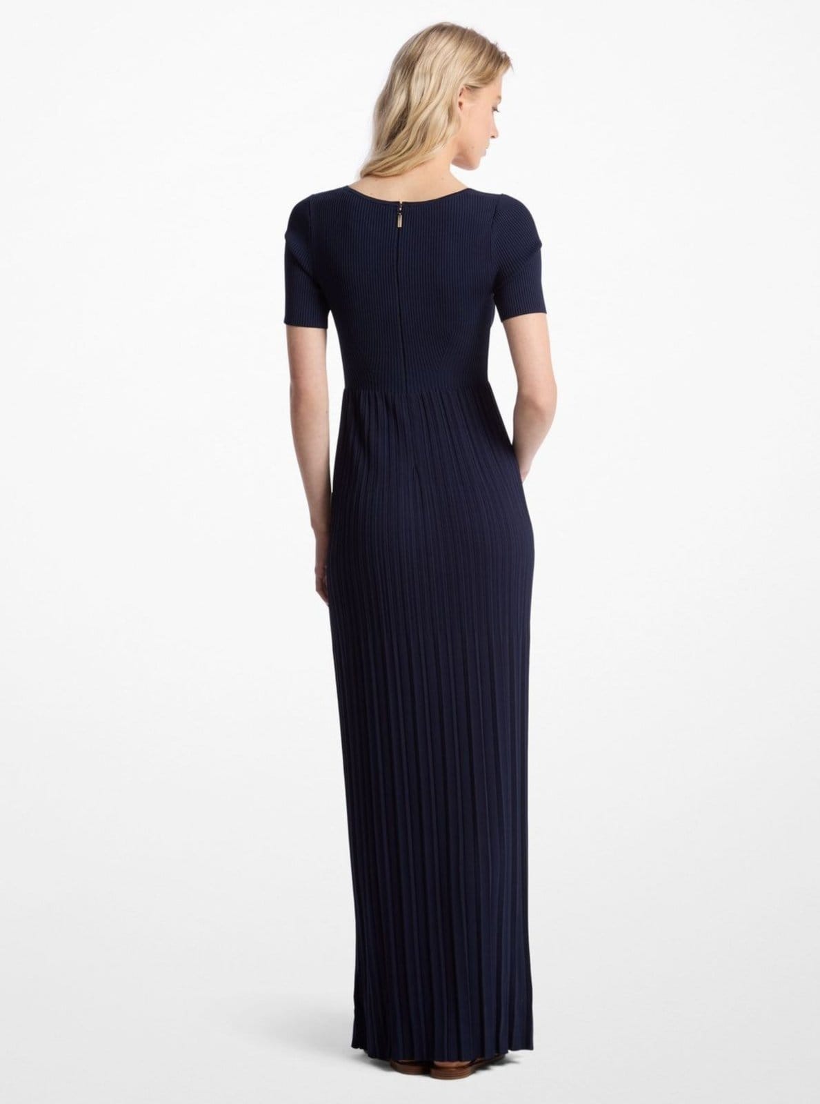 Vista 2 Vestido Midi De Viscose Ms582xrbfd409 Michael Kors azul
