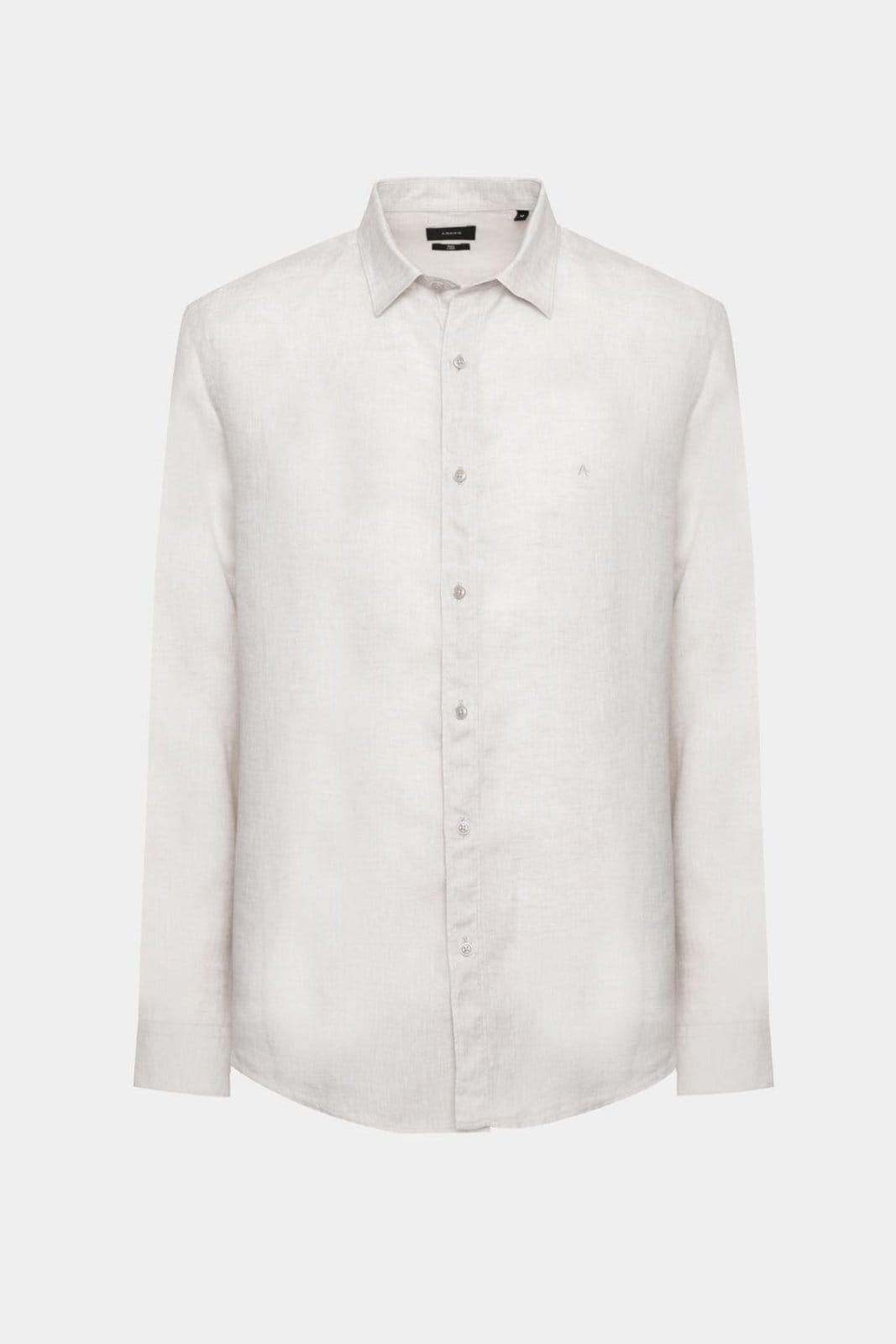 Vista 2 Camisa Aramis Manga Longa Slim Linho Irlandês Cáqui Aramis incolor