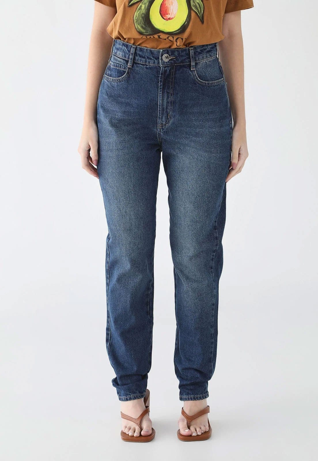 Calça Jeans Feminina Colcci Cintura Alta Média