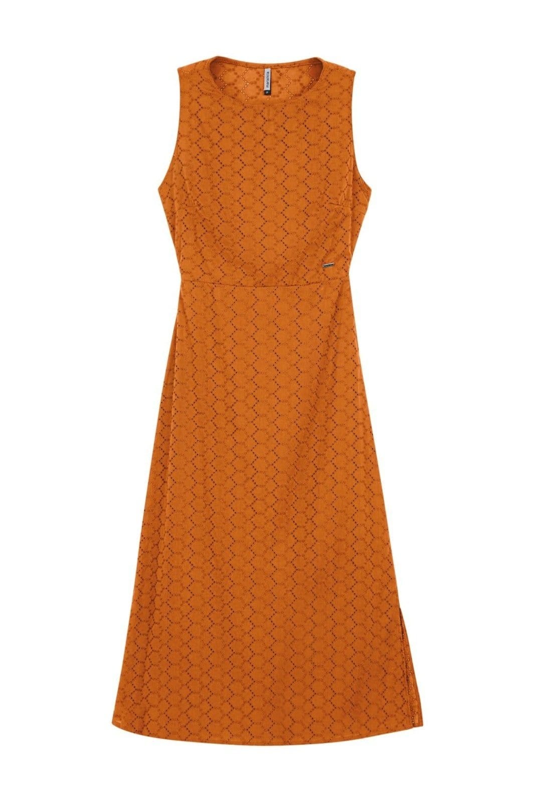 Vista principal Vestido Feminino Midi Laise Marialícia Marialícia laranja