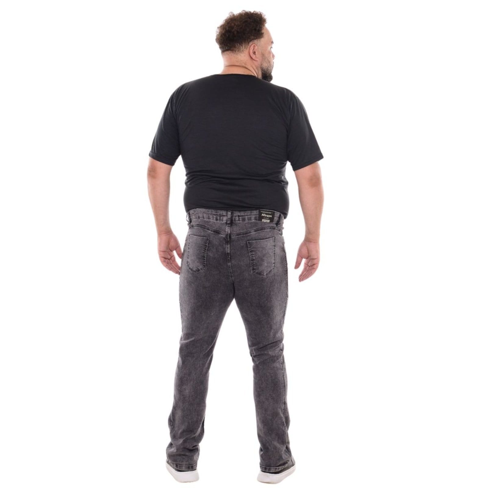 Vista 2 Calça Plus size Masculina Jeans Loka grafite