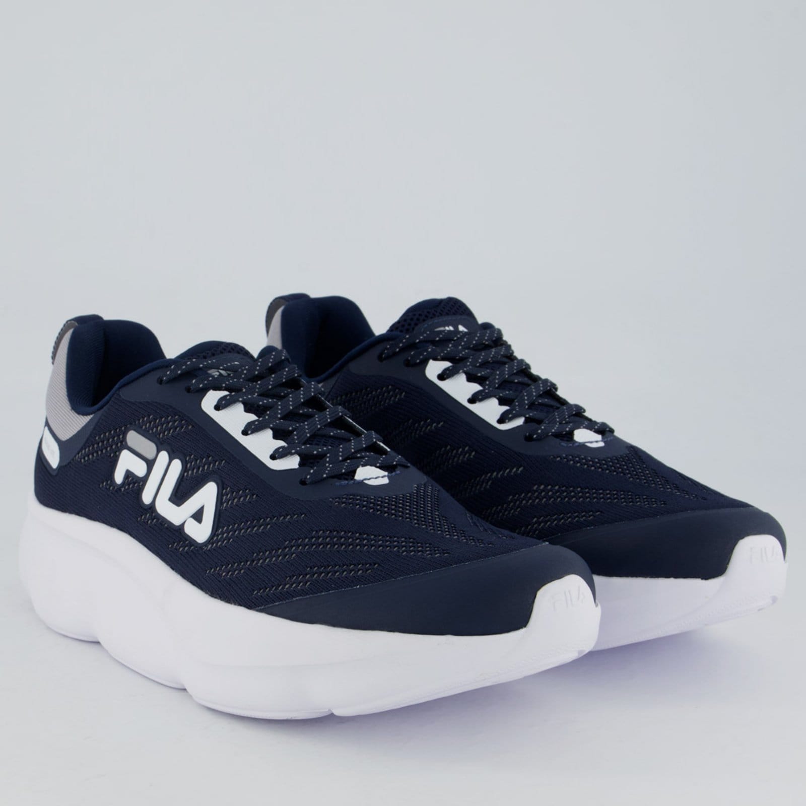 Vista 2 Tênis Fila Maxxi Lite Marinho e Branco Fila azul marinho