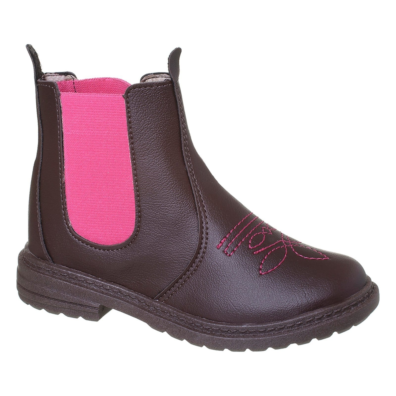 Vista 2 Infantil - Bota Jequinha Menina Angipé Café e Pink Angipé café pink