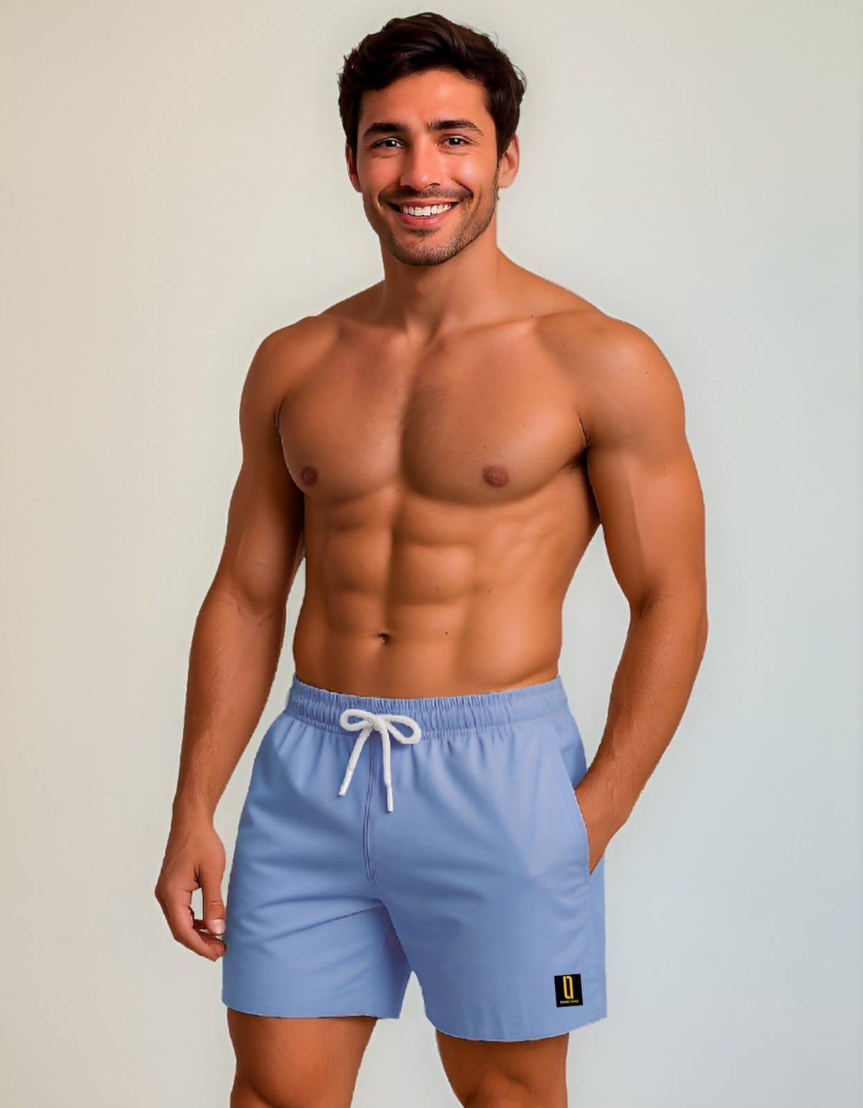 Vista 2 Short Masculino Neon Bermuda Praia Mauricinho Jr Rf. 001 Azul Lucas Lunny azul neon