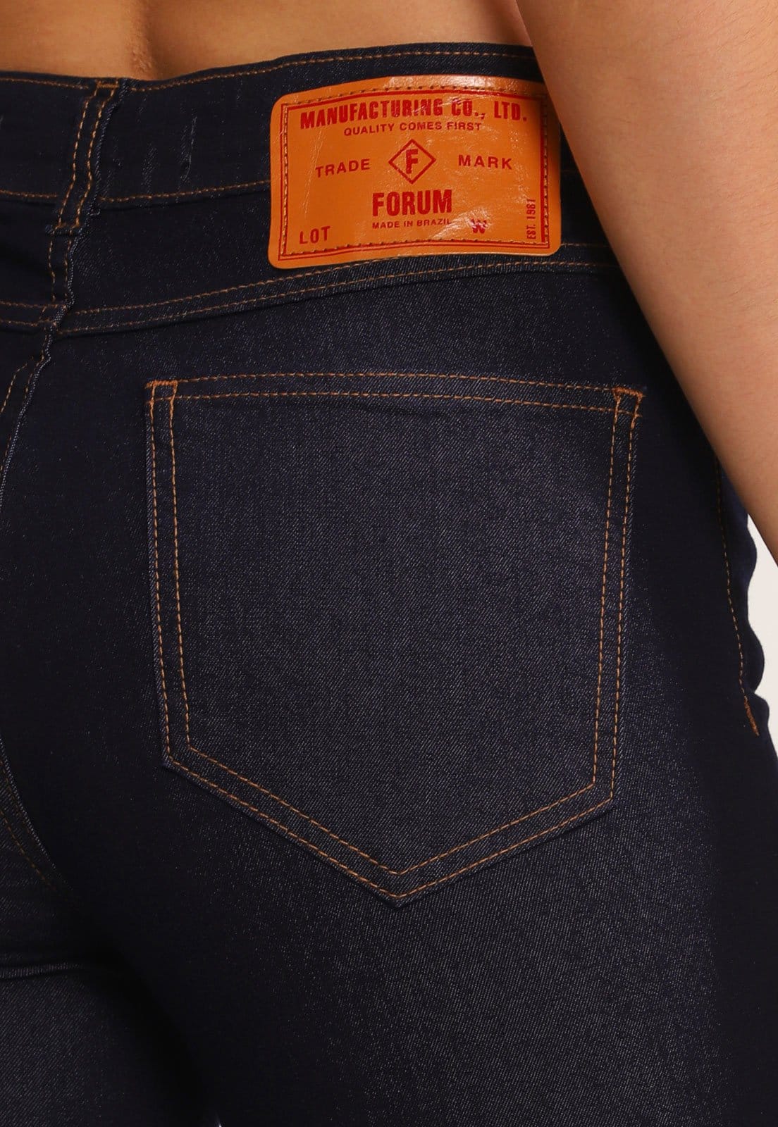 Vista 2 Calça Jeans Forum Skinny Pespontos Forum azul