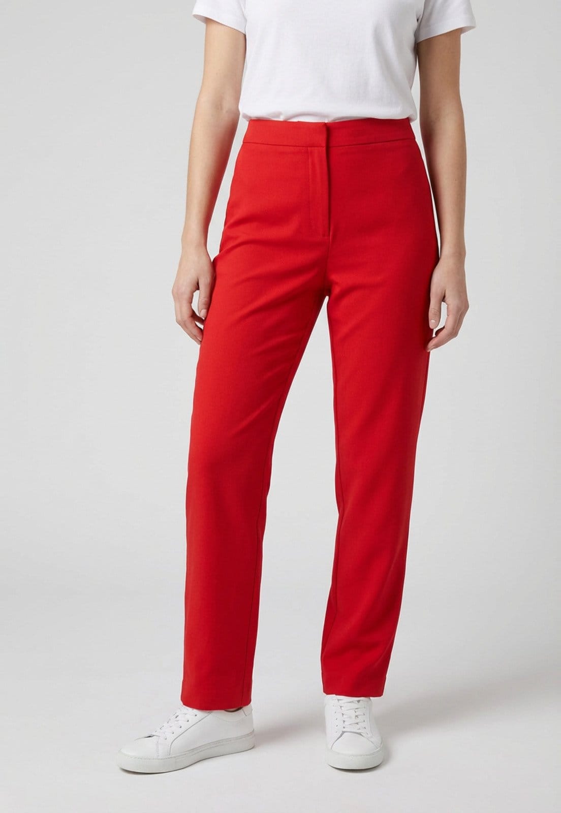 Calça Feminina Colcci Linho Reta Vermelha