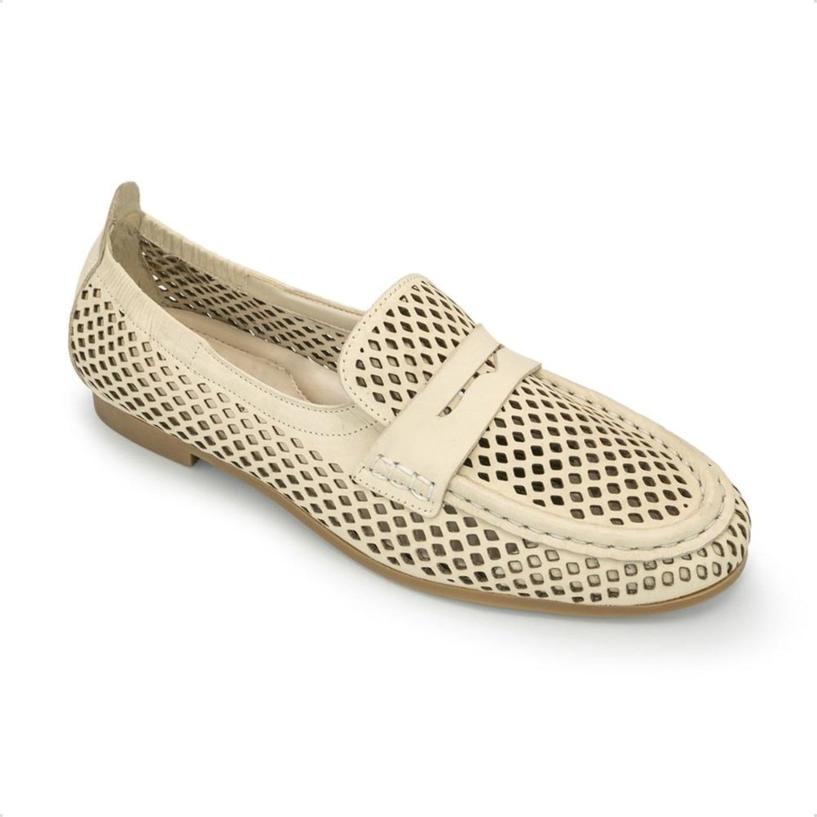 Vista 2 Mocassim Democrata Feminino Flora Couro 655102 DEMOCRATA bege