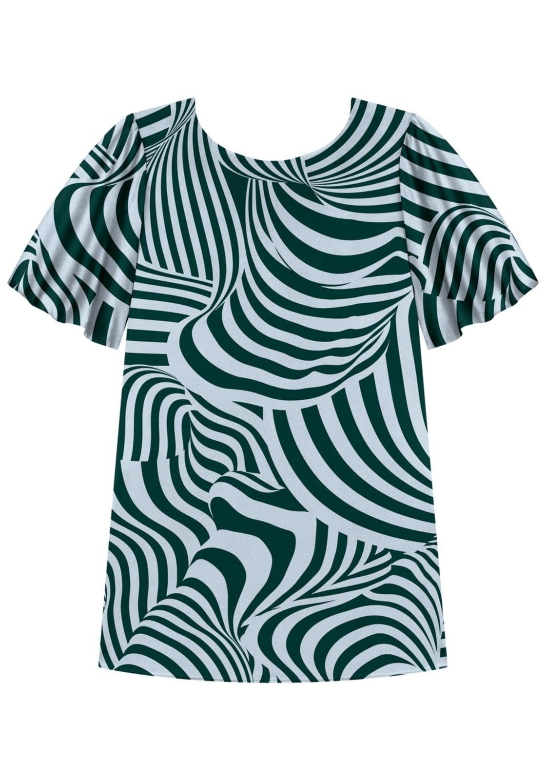 Vista principal Vestido Curto Fluido Estampado Em Viscose Responsável Lez a Lez poás