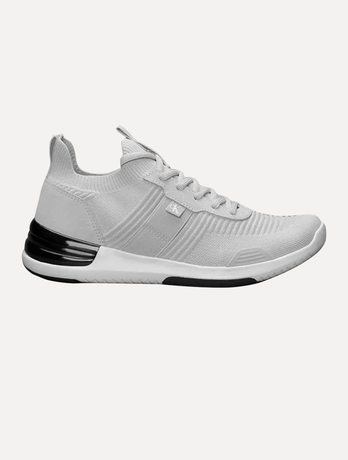 Vista principal Tênis Calvin Klein Jeans Masculino Baixo Knitt Flexible Claro Calvin Klein cinza
