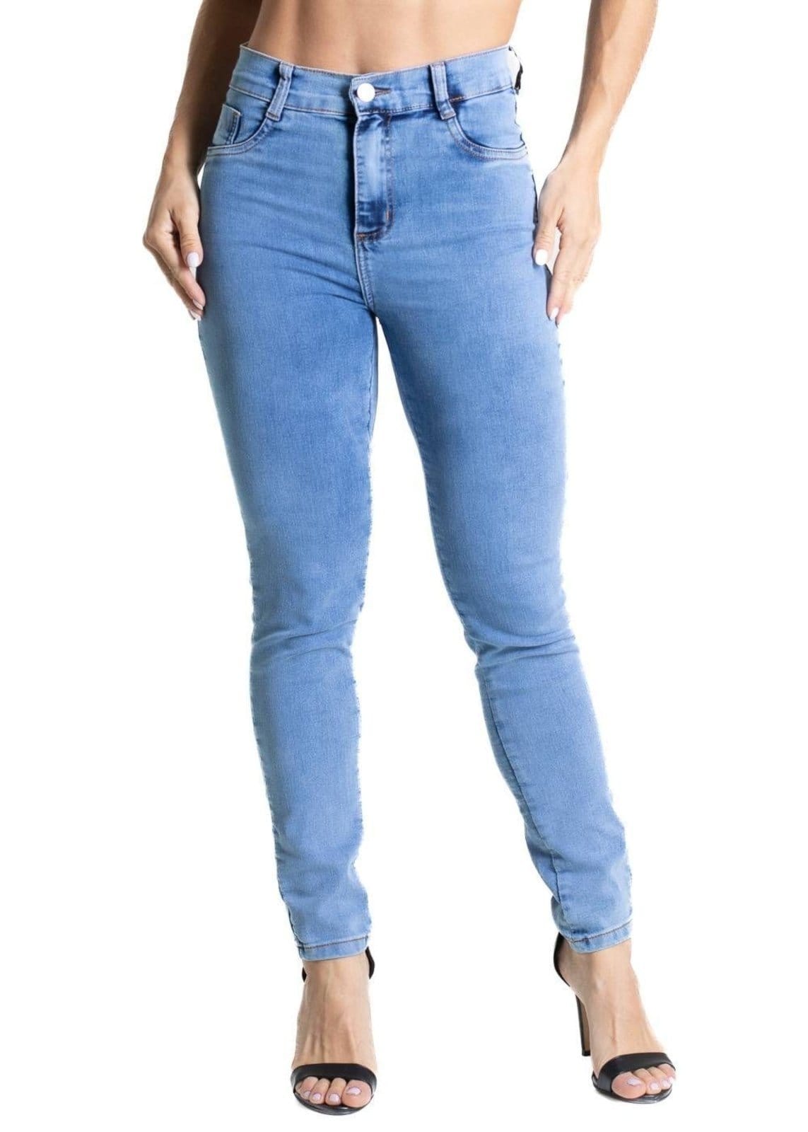 Vista principal Calça Jeans Sawary Cigarrete - 281225 Sawary azul