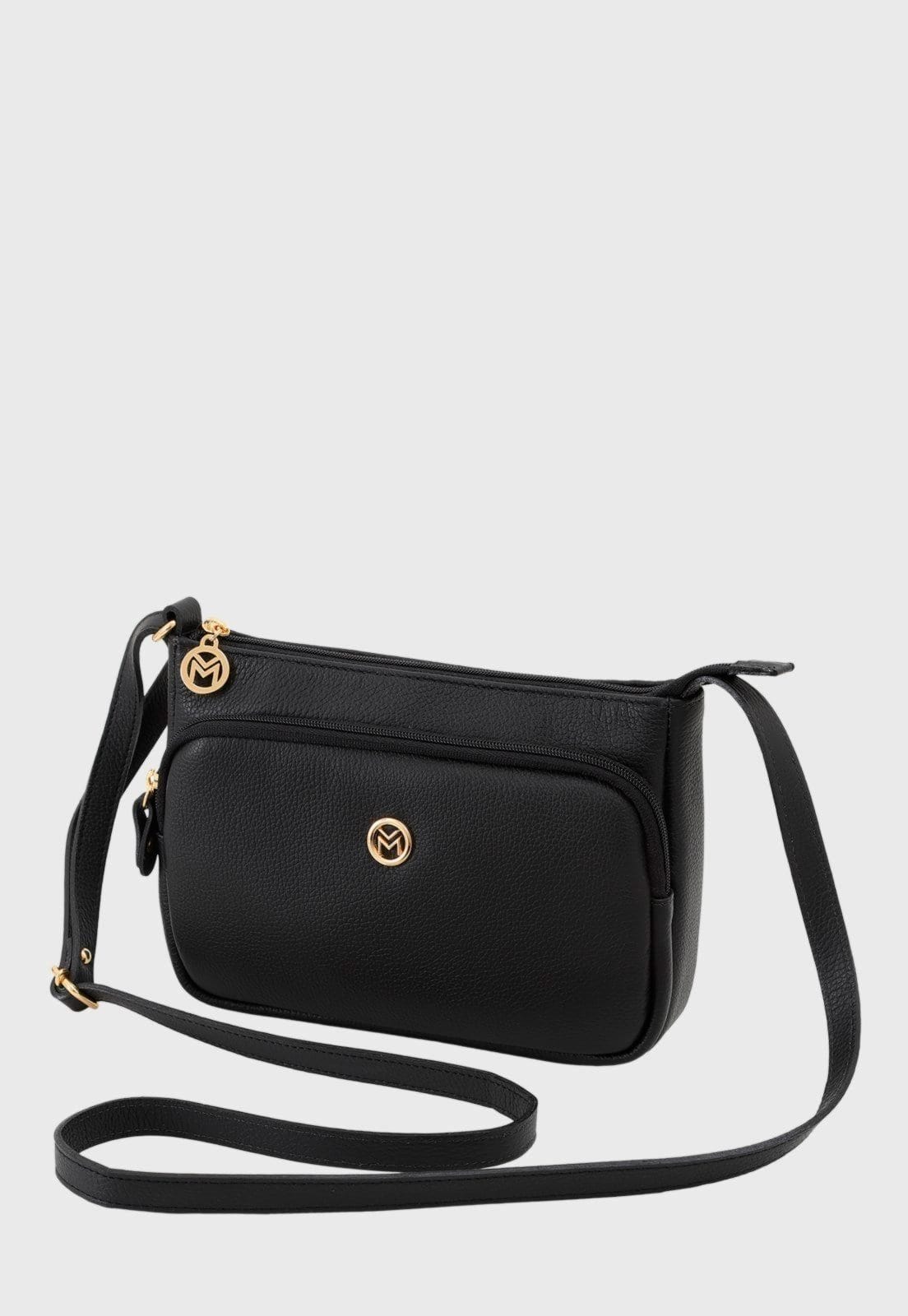 Bolsa Transversal Couro Mariart Rosalina Preta