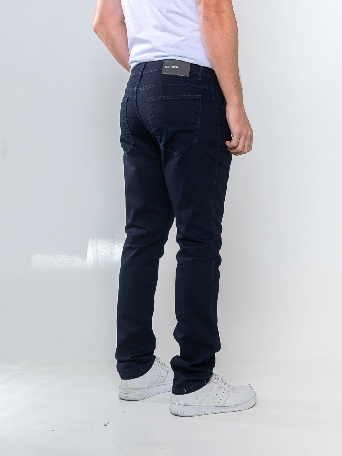 Vista 2 Calça Sarja Casual 5 Estilos Basica e Social - Estilo e Conforto 5 ESTILOS azul/azul marinho azul