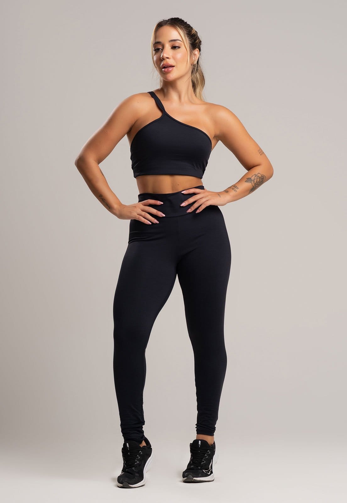Calça Legging Academia MVB Modas Cintura Alta Poliamida