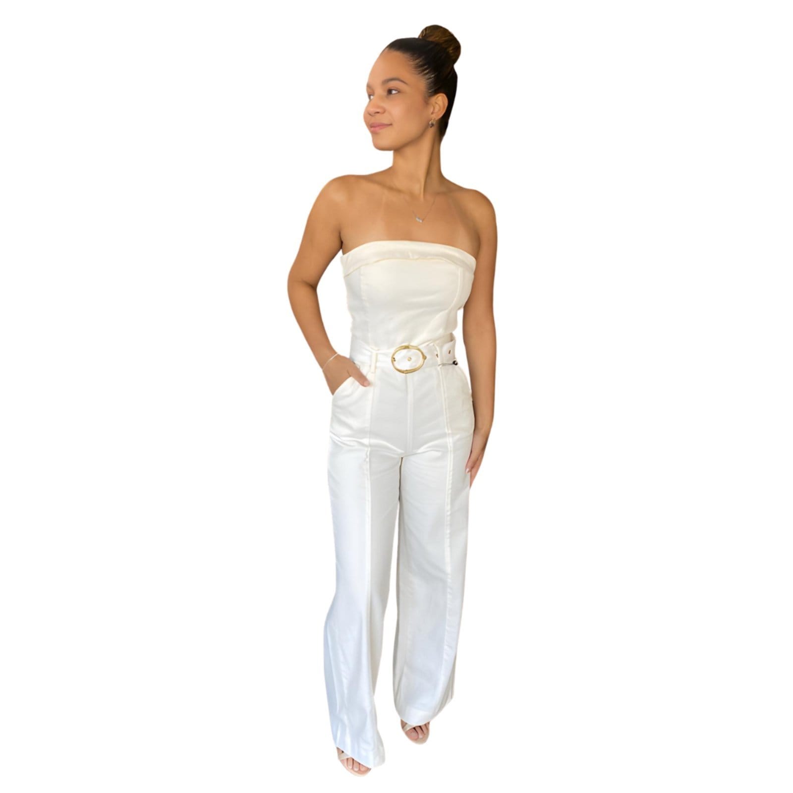 Macacão Feminino Super Wide Sarja