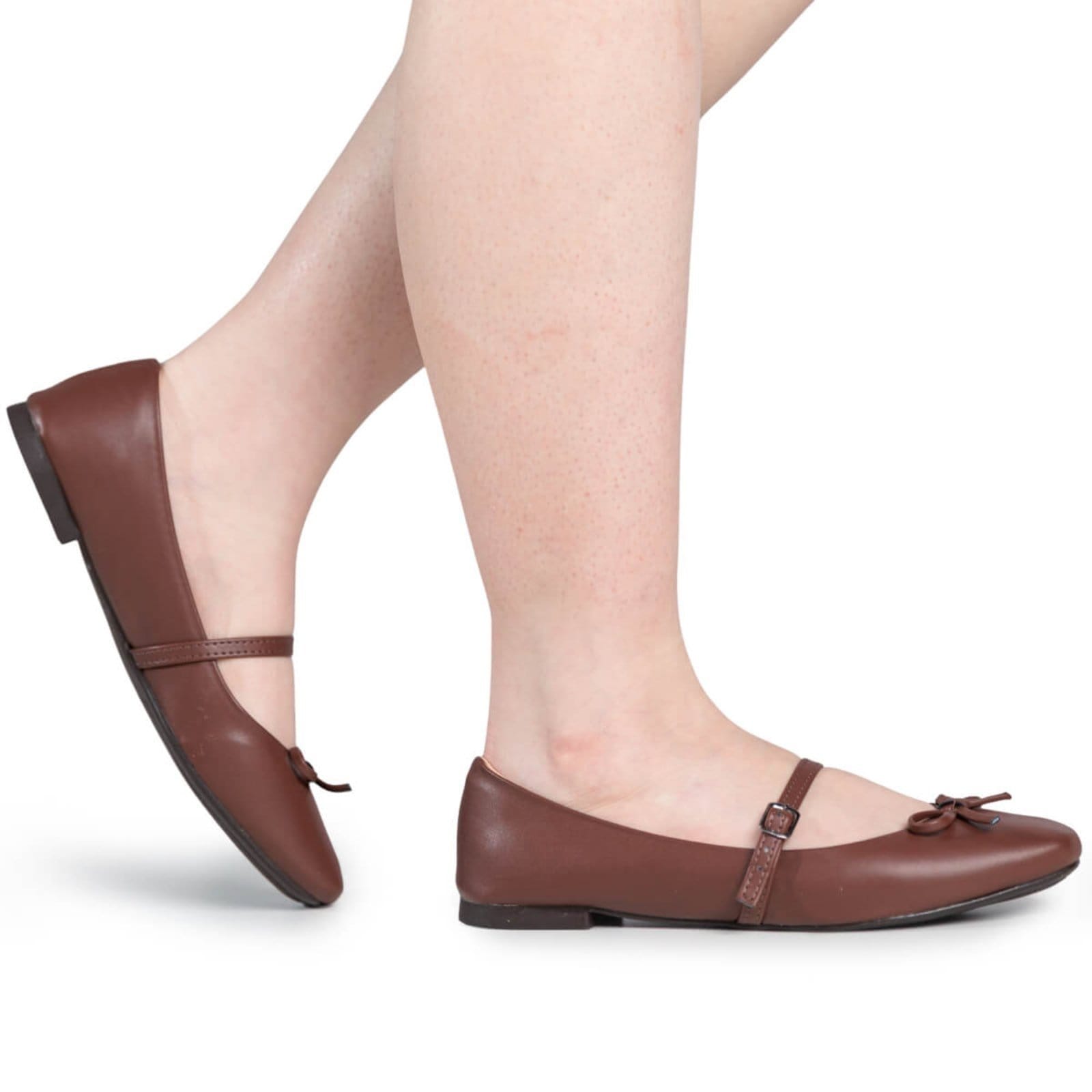 Vista 2 Sapatilha Feminina Bailarina Flat Delicada Bico Quadrado Loafer Confortavel Via Angel 9301 Terra VIA ANGEL multicolorido