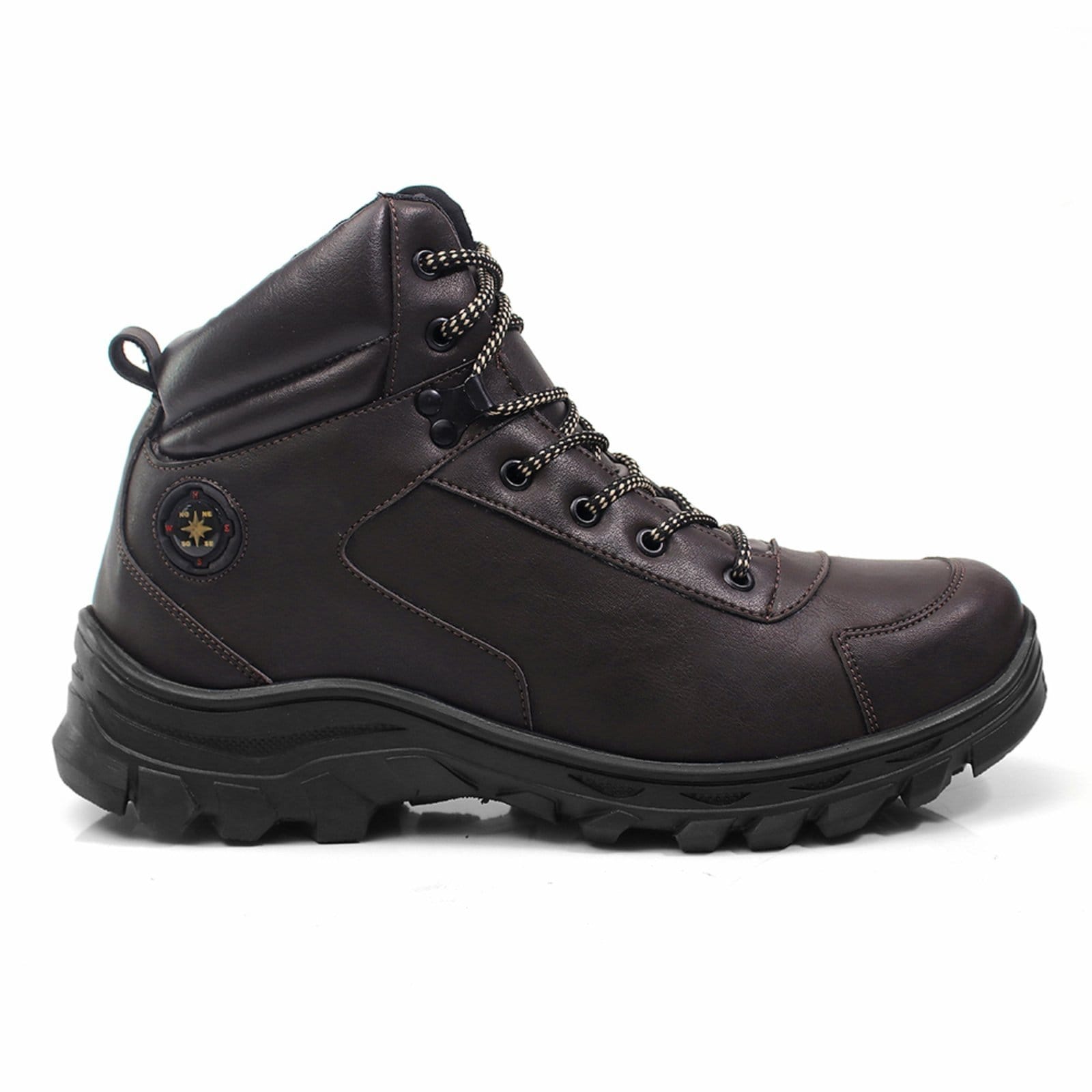 Coturno Masculino Adventure Bota Trabalho Reforçada Café