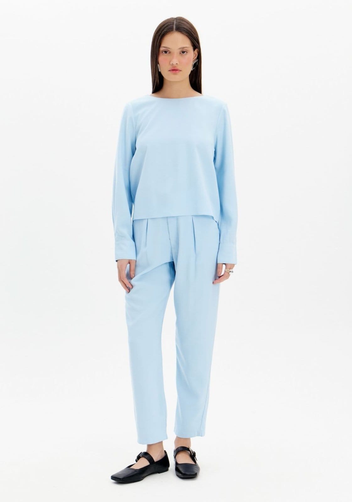 Vista principal Calça Baggy Cintura Alta My Favorite Things azul