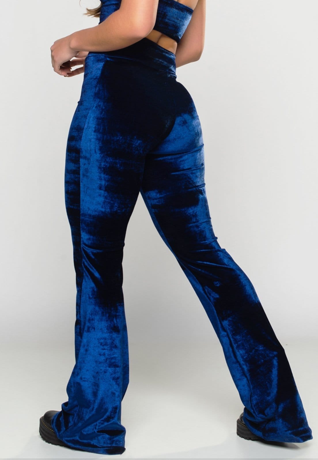Vista 2 Calça MVB Modas Feminina Flare Pantalona Veludo Mvb Modas azul