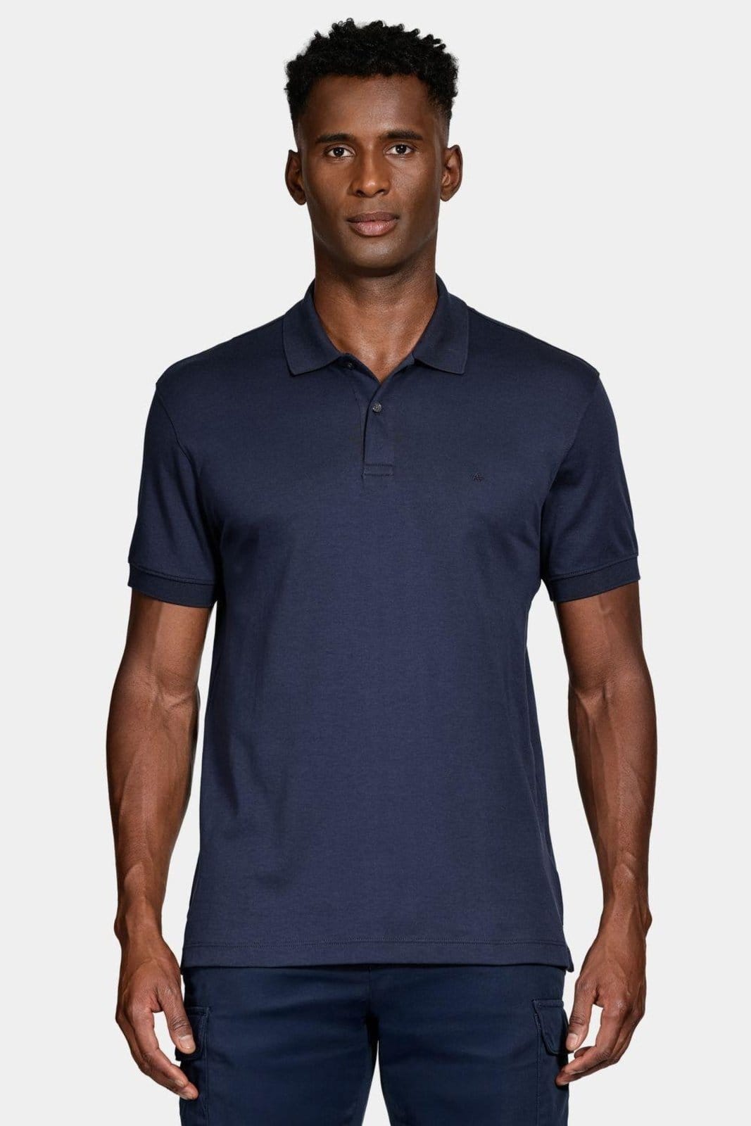 Vista principal Polo Aramis Manga Curta Interlock Pima Navy Aramis azul navy
