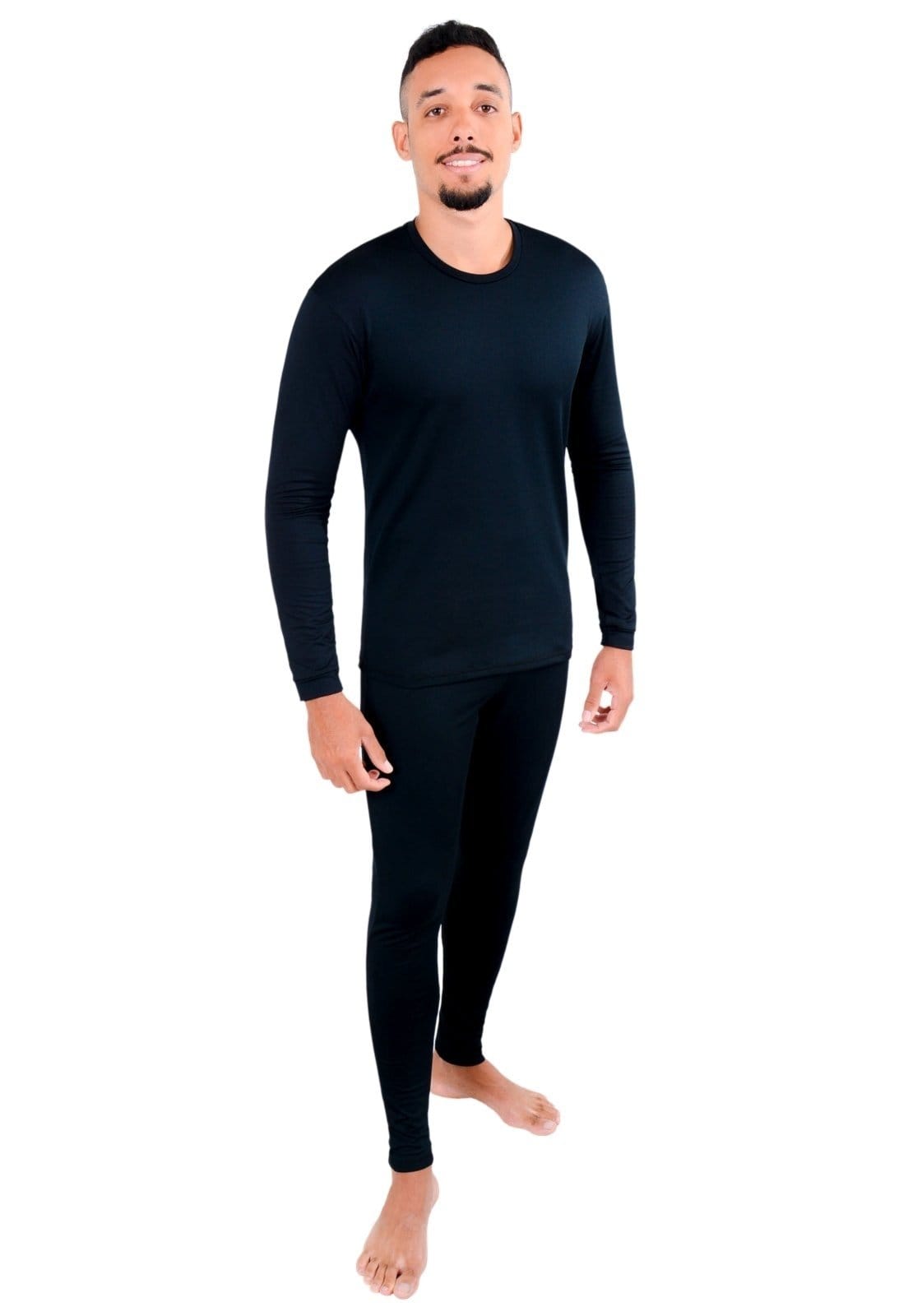 Conjunto Térmico RT Frio Extremo Masculino Segunda Pele 250g Peluciada com Fleece Inverno Viagem Neve Moto Esportes Outdoor