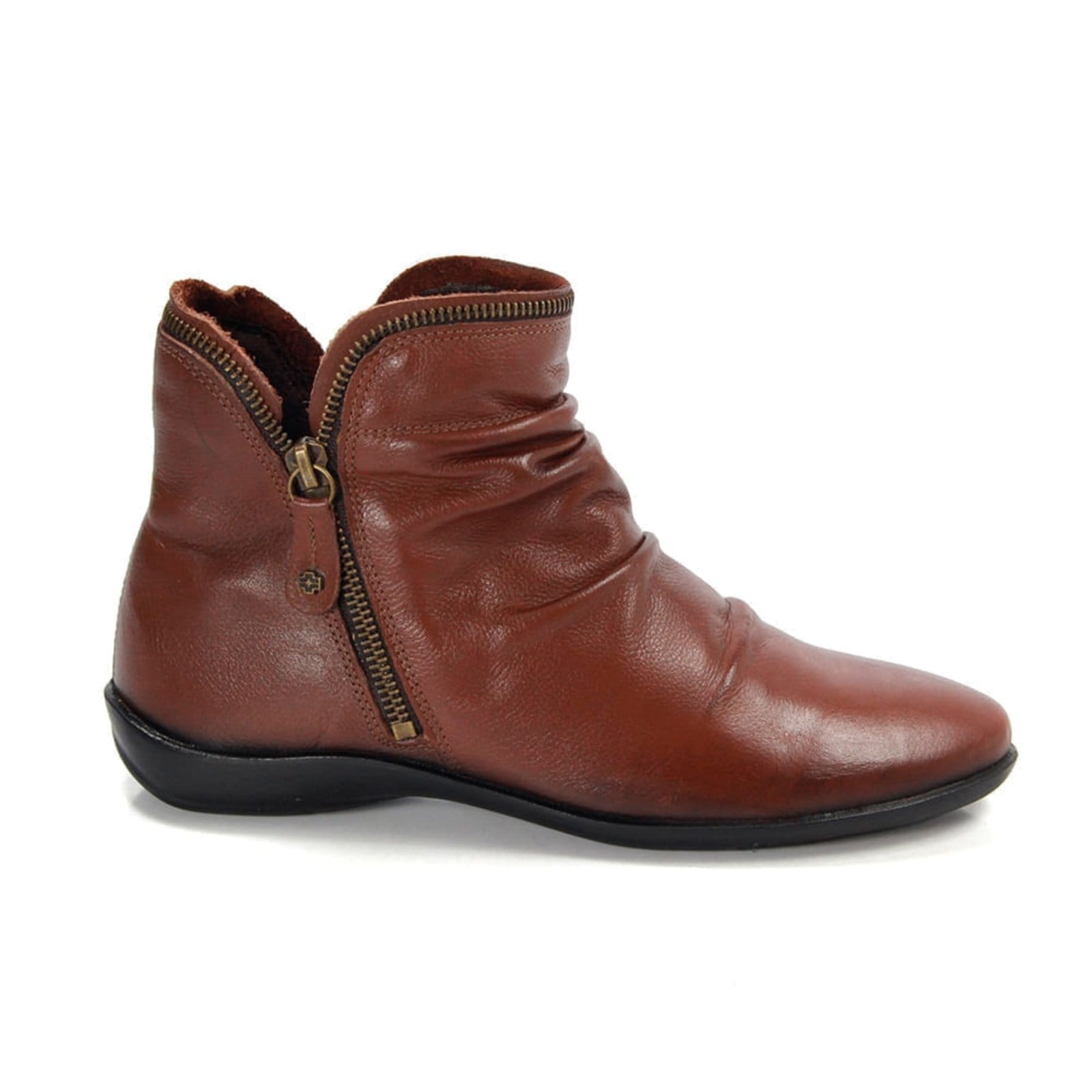 Vista principal Bota Angel Couro Comfort Mogno - ANG811 Perlatto marrom
