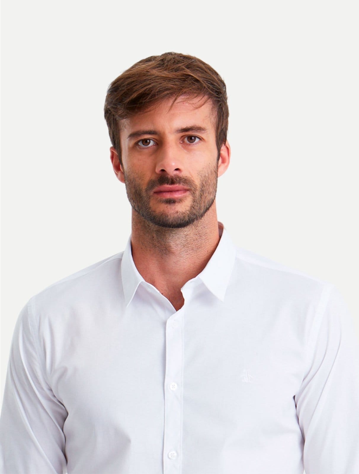 Vista 2 Camisa Original Penguin Social ML Slim BPWF0024 Branca Penguin branco