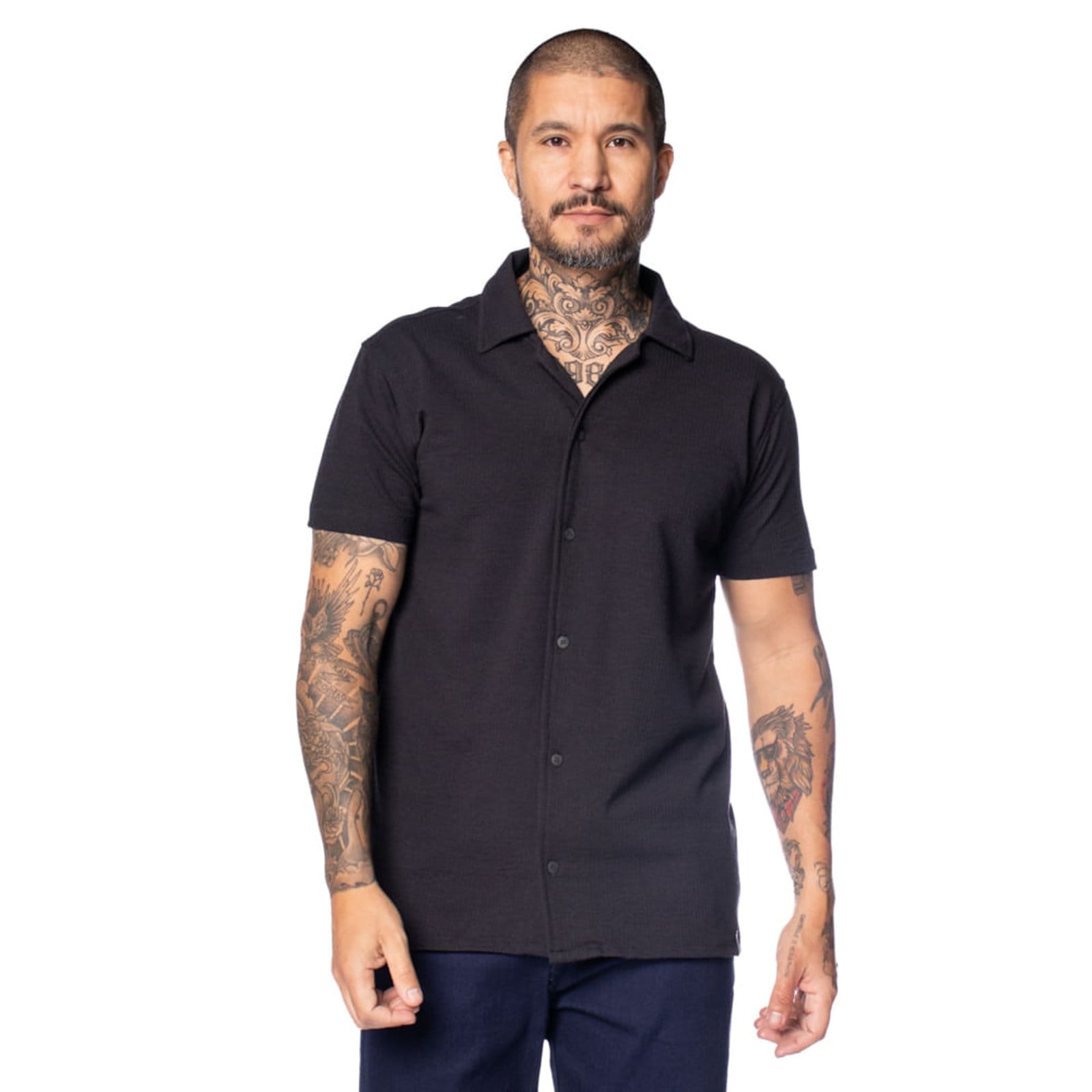 Camisa Masculina Dixie Texturizada Alongada