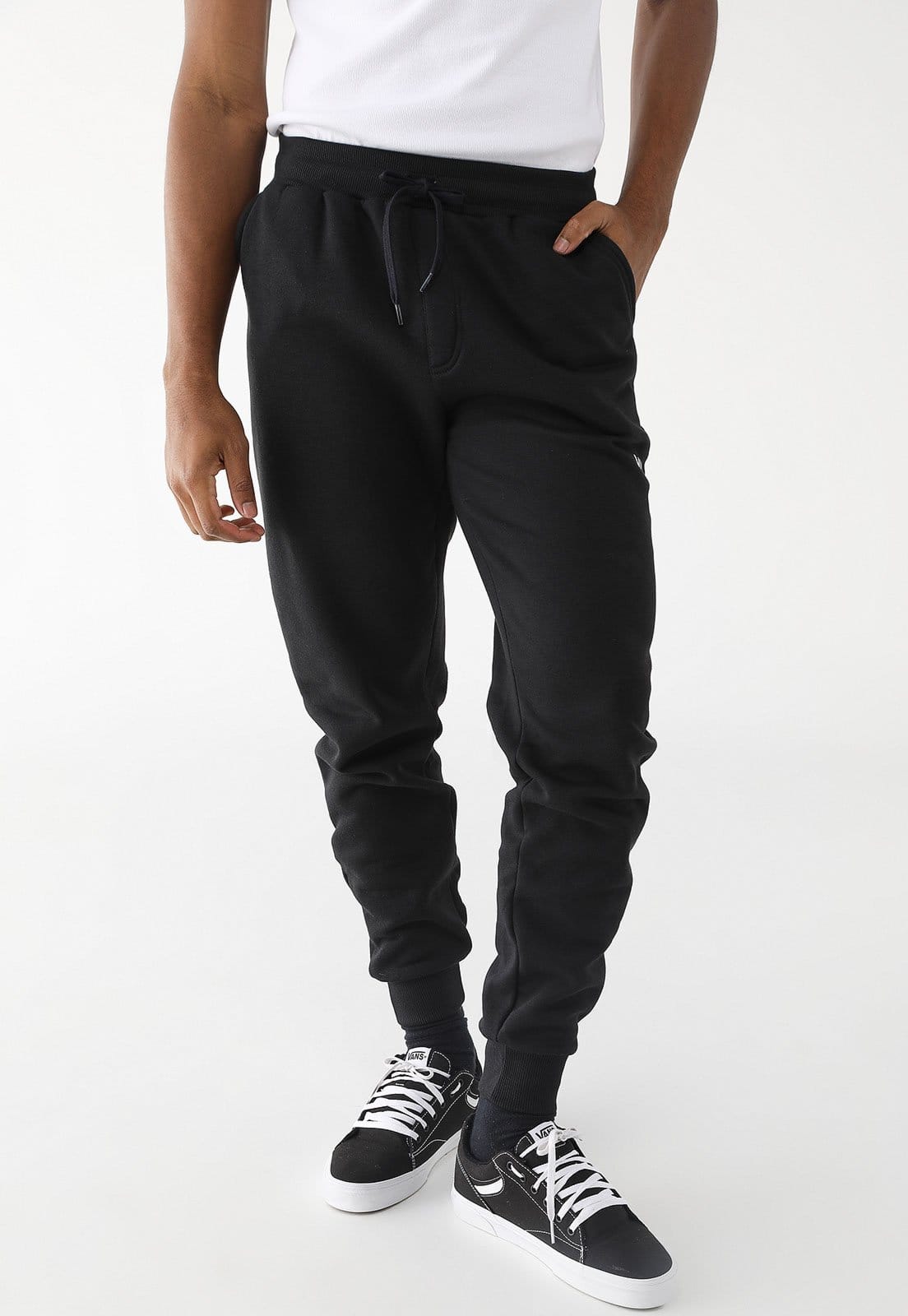Calça de Moletom RVCA Jogger Logo Preta