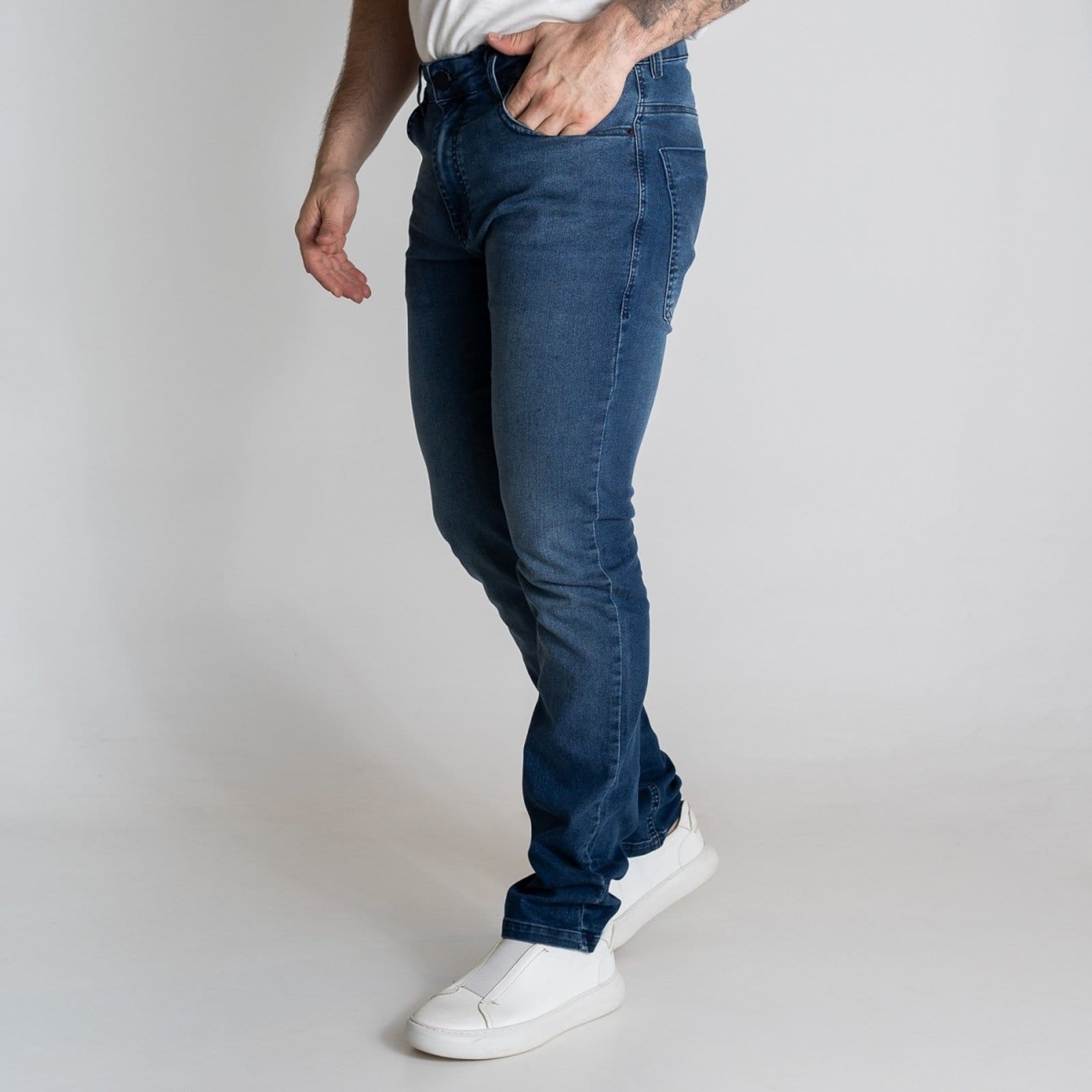 Vista 2 Calça Jeans John John Low Kalambaca Jonh John azul