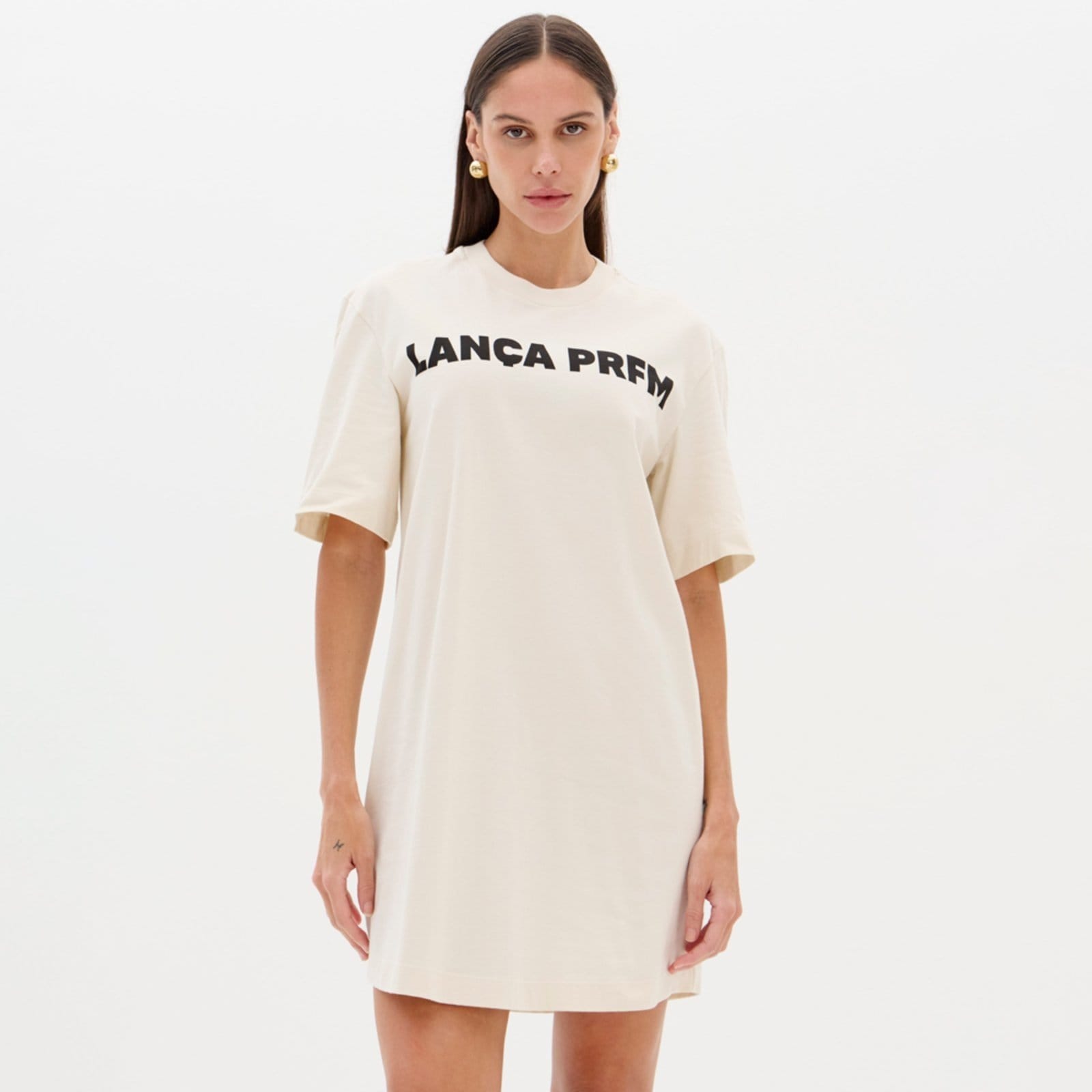 Vestido Curto Lança Perfume Tdress Ou26 Off White Feminino
